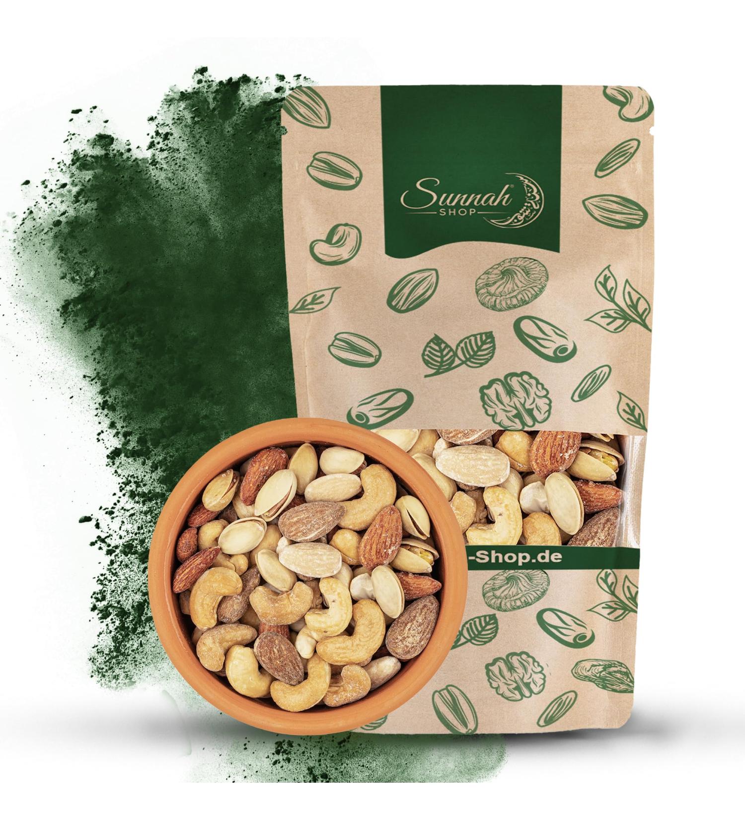  Sunnah Shop Sunnah Shop Premium Nut Mix - 1kg - Roasted & Salted with Cashew Kernels Almonds & Pistachios - Vegan Protein Nuts - 100% Natural Nut Blend - Buy Online on GoSupps.com