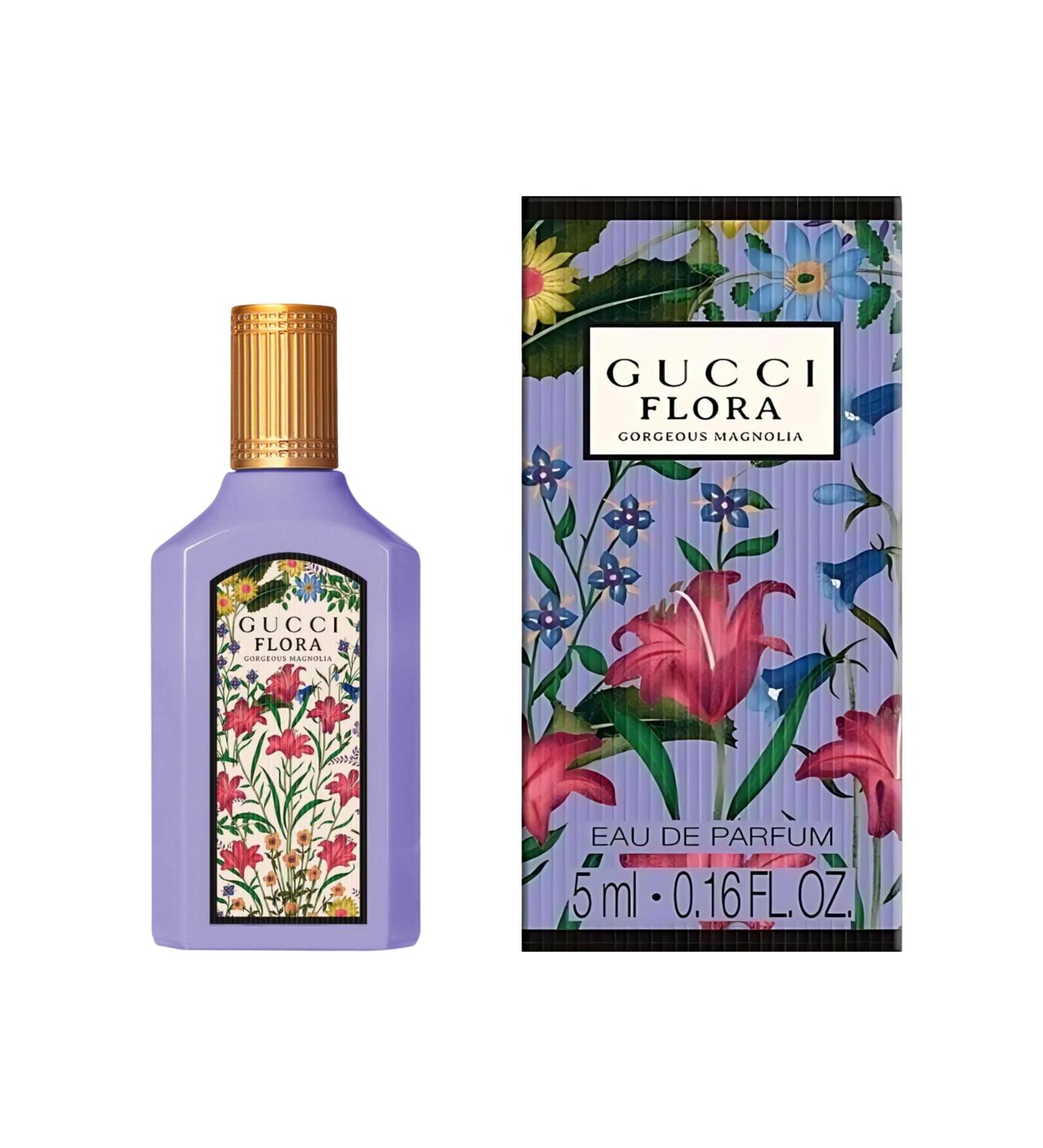 Gucci Flora Gorgeous Magnolia Perfume for Women EDP Mini Splash 0.16 Fl Oz 0.16 Fl Oz (Pack of 1) - Buy Online on GoSupps.com