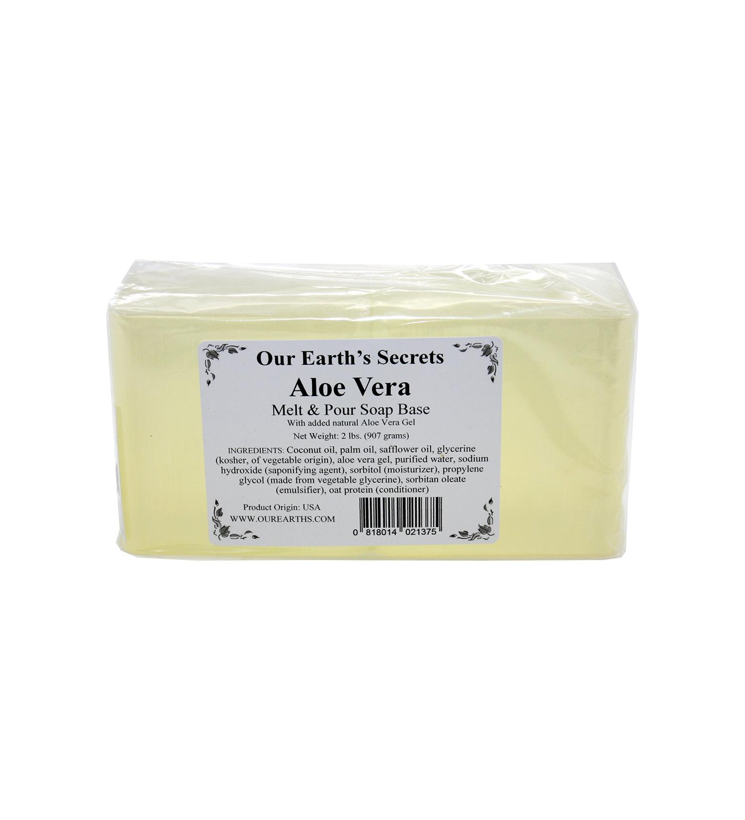 Our Earth's Secrets - 2 Lbs Melt and Pour Soap Base - Aloe Vera