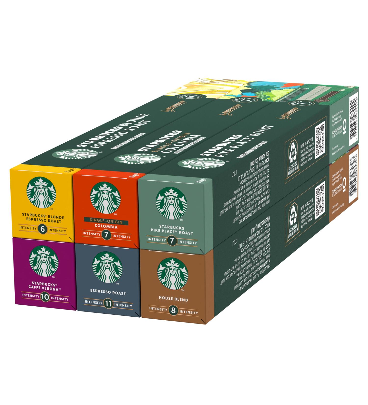  STARBUCKS STARBUCKS Discovery Pack Variety by Nespresso Coffee Capsules of all roast types 6 x 10 (60 Capsules) - Exclusive - Buy Online on GoSupps.com
