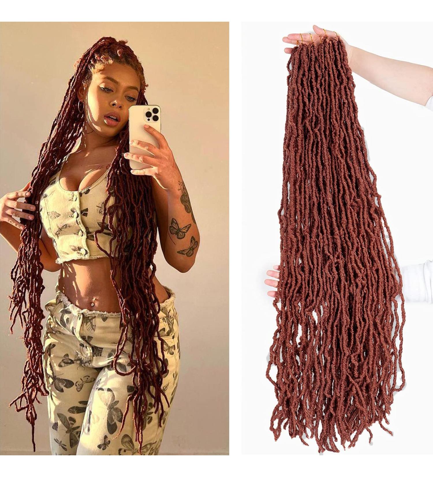 Mletulips Faux Locs - 6 Packs Pre-Looped Soft Dreadlocks 30 Inch Goddess Locs H kelhaar for Women (350#) - Buy Now! - Buy Online on GoSupps.com