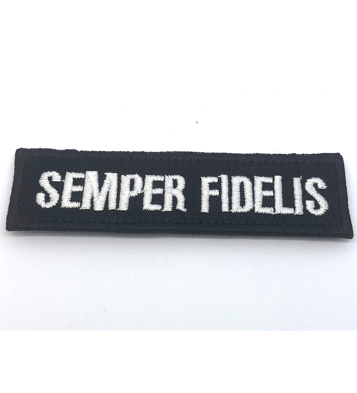 Semper Fidelis Black Embroidered Airsoft Paintball Patch - Military Style Gear for Tactical Enthusiasts | Fast International Shipping - Buy Online on GoSupps.com