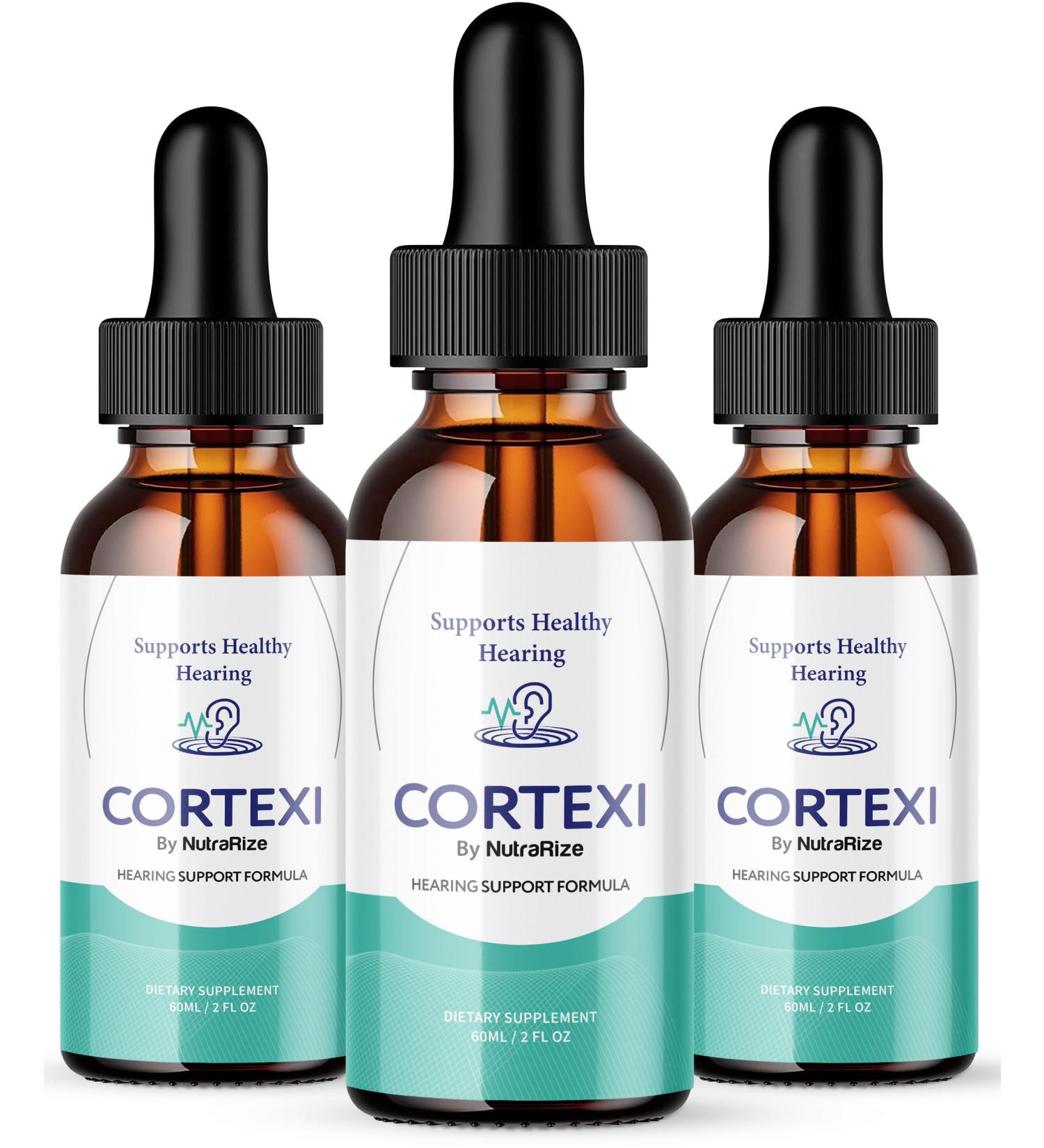 Cortexi Drops (3 Pack) - Advanced Hearing Support Formula for Ear Health | Maximum Strength Supplement | 90 Servings & Reviews - Buy Online on GoSupps.com