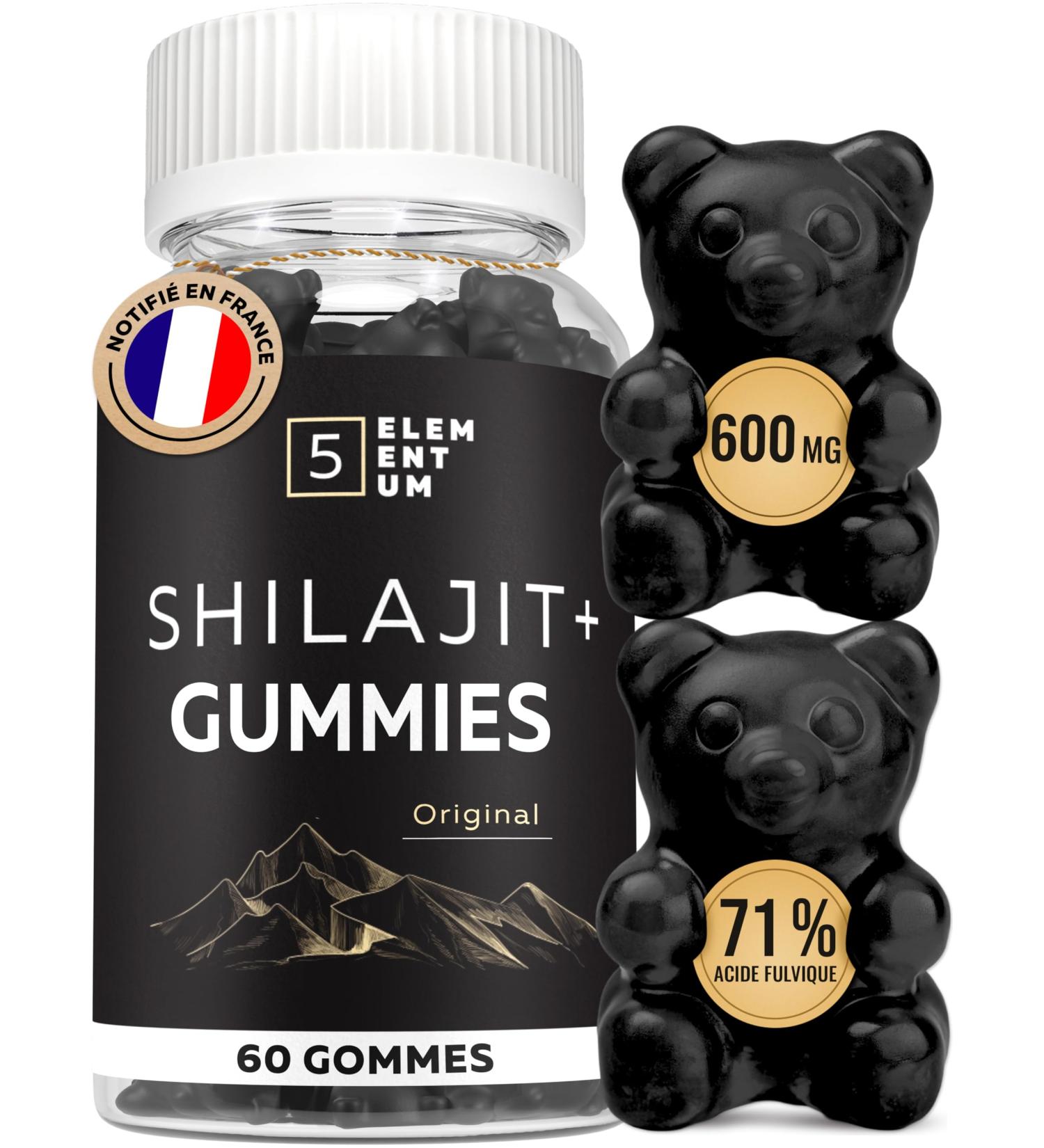 Shilajit Gummies 60 Gommes Shilajit Pure Himalaya Sans Sucre Vegan & Naturelles 71% Acide Fulvique 300mg par Portion Shilajite Original avec 85+ Traces de Min raux Go t Agr able - Buy Online on GoSupps.com