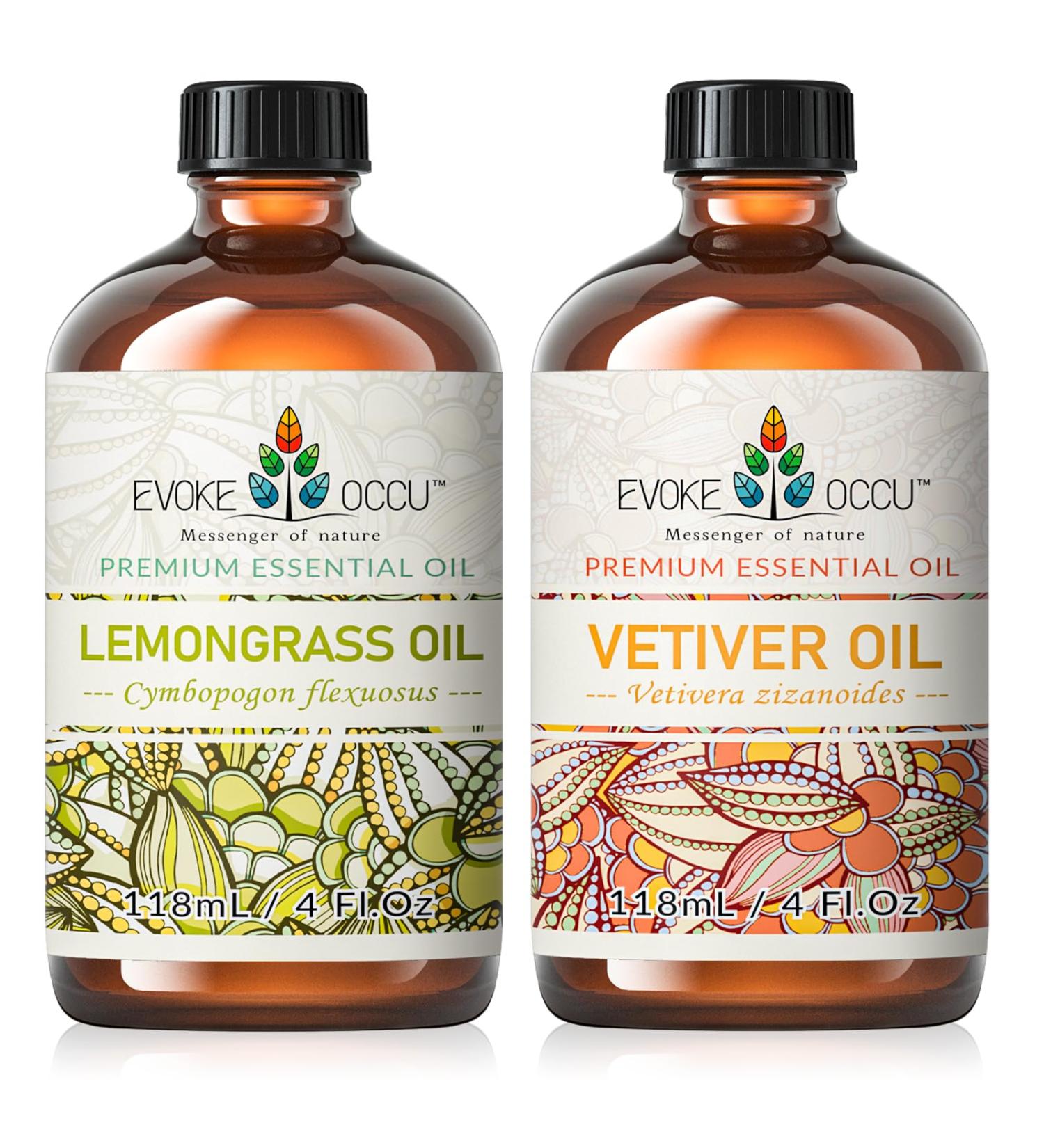 EVOKE OCCU Lemongrass Essential Oil and Vetiver Essential Oil - 4 Fl Oz - Buy Online on GoSupps.com
