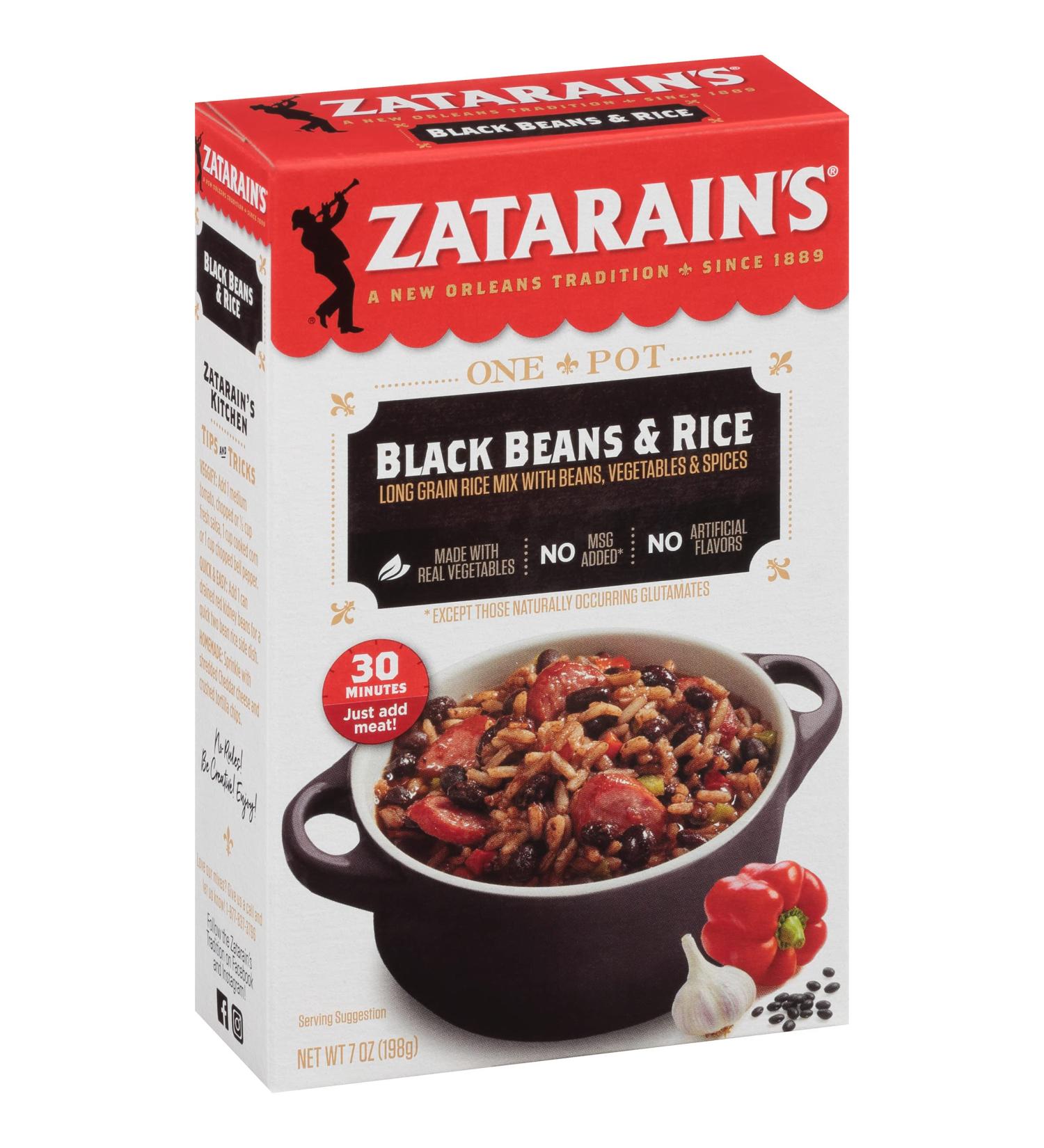 Zatarain's Black Beans & Rice 7 oz - Pack of 12 - Buy Online on GoSupps.com