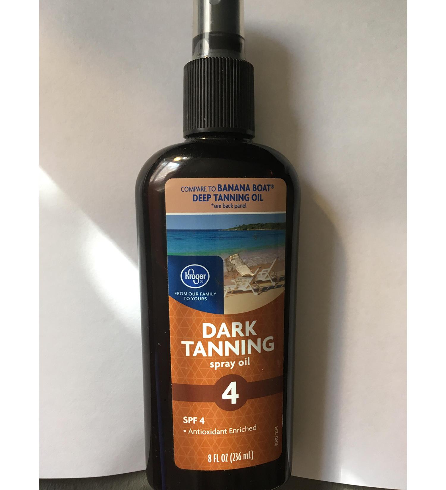 KROGER DARK TANNING OIL SPF 4 ANTIOXIDANT ENRICHED 8 FL OZ