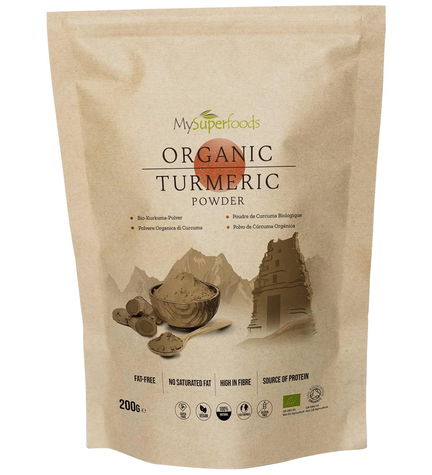 Organic Turmeric Powder 200g - Natural Curcumin Source | MySuperfoods - Buy Online on GoSupps.com