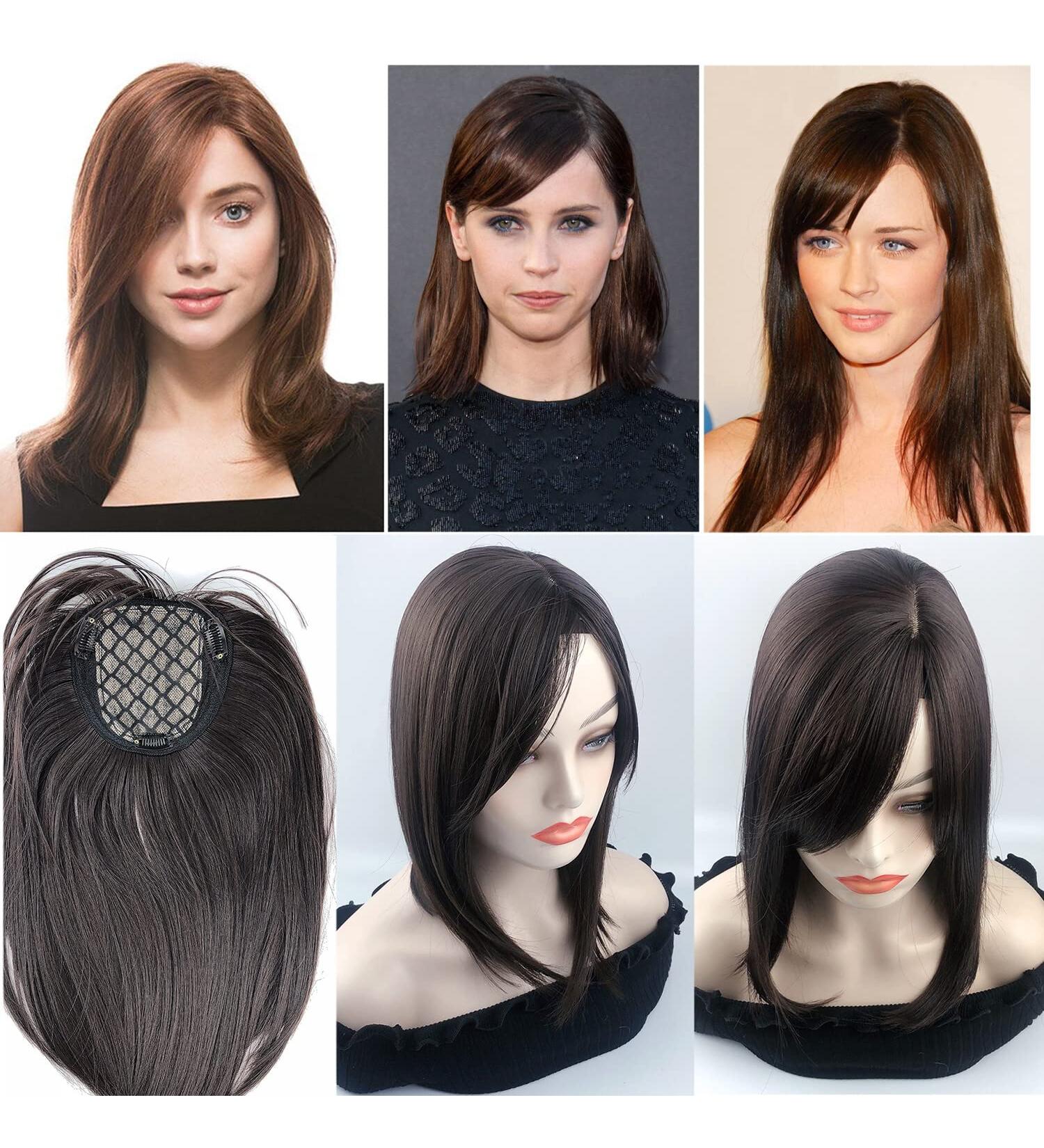35cm Free Part Silk Base Head Forehead Wiglet with Bangs - Light Brown - Buy Online on GoSupps.com