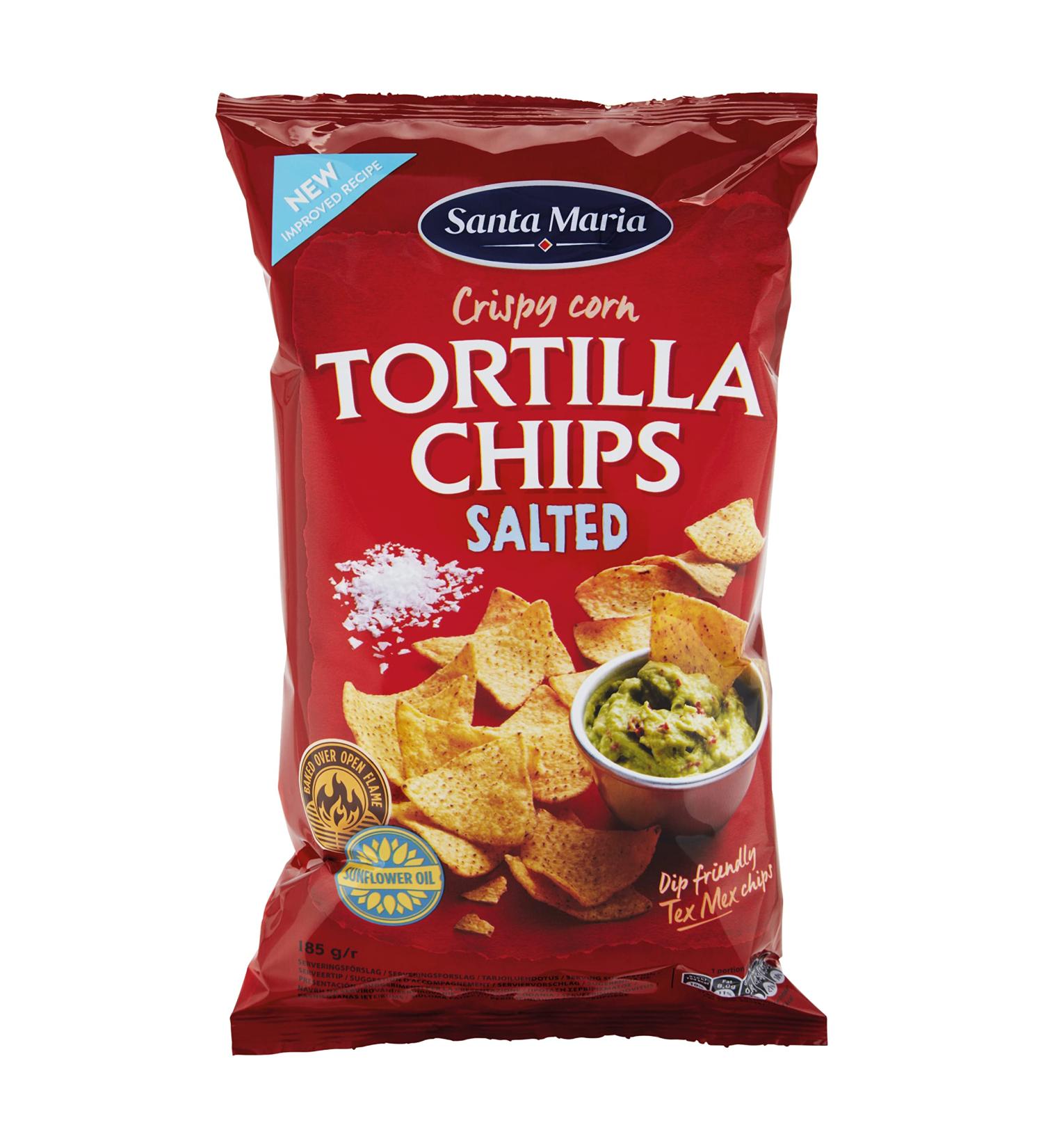 Nacho Chips | Santa Maria | Croustilles de tortilla au ma s sal es | Poids total 185 grammes - Buy Online on GoSupps.com