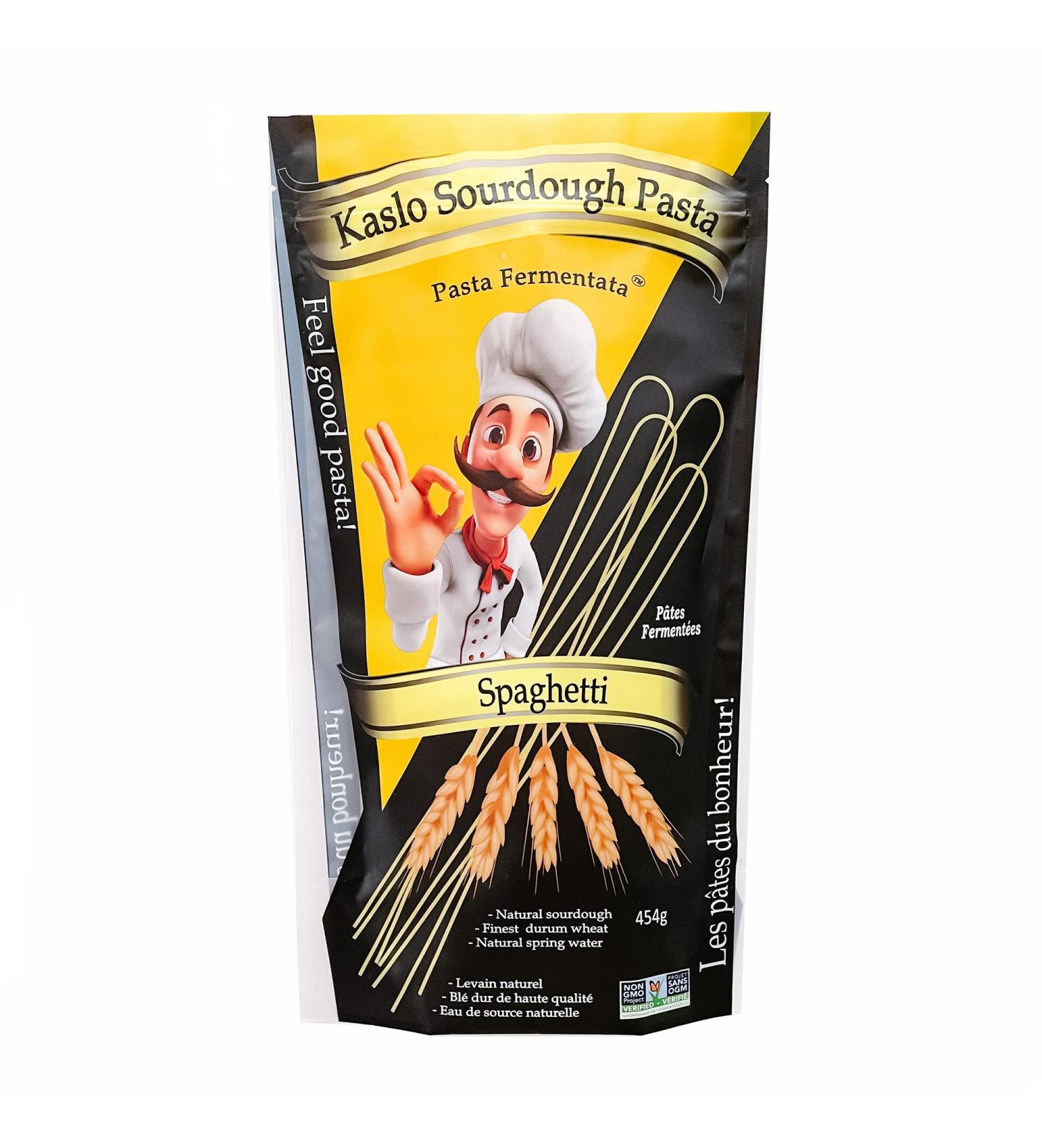 Kaslo Sourdough Pasta Spaghetti Non-GMO Vegan Egg-Free Nut-Free Canadian 454 Bag - Buy Online on GoSupps.com