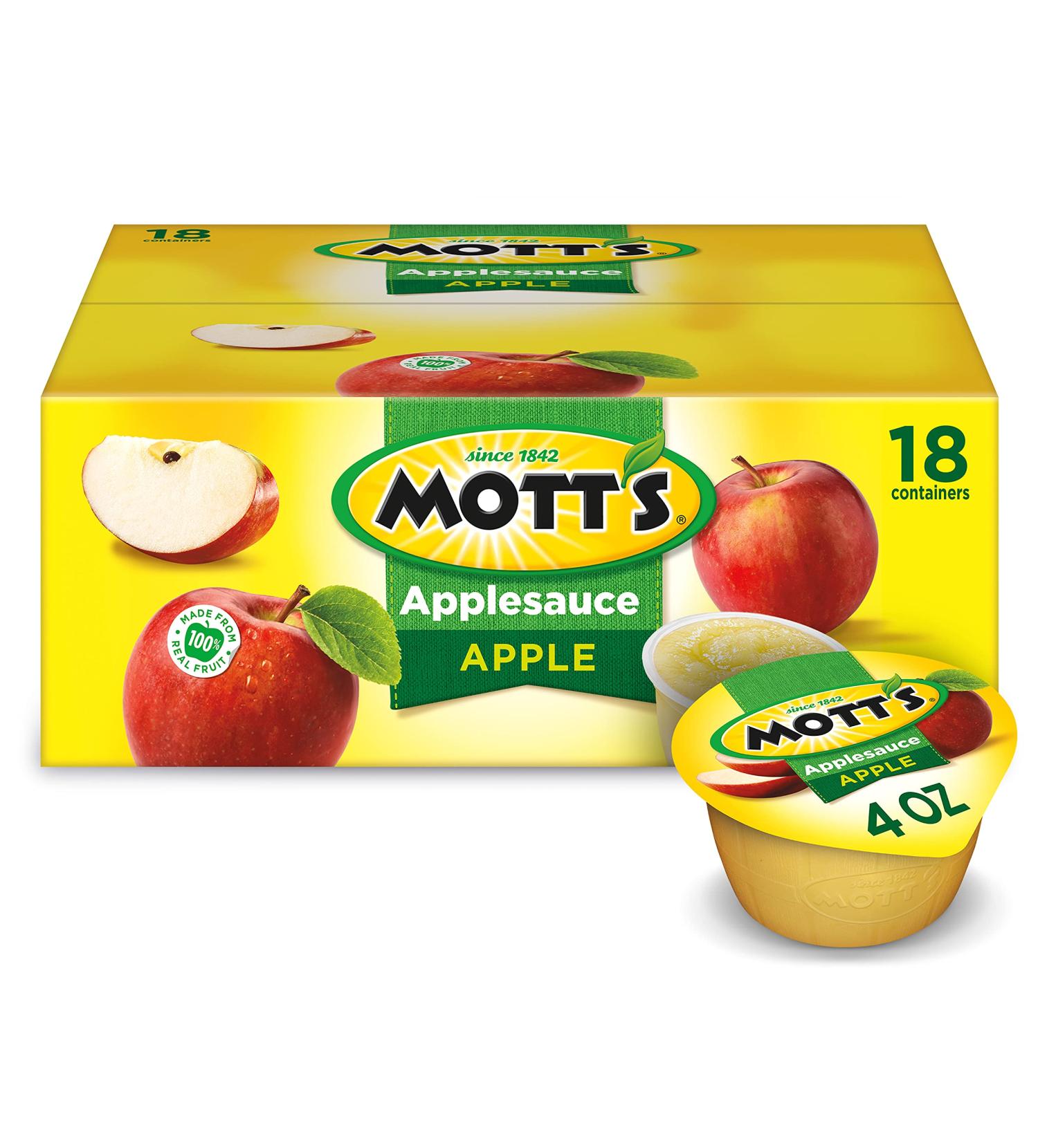 Mott's Applesauce 4 oz Cups - 18 Count Pack - Buy Online on GoSupps.com