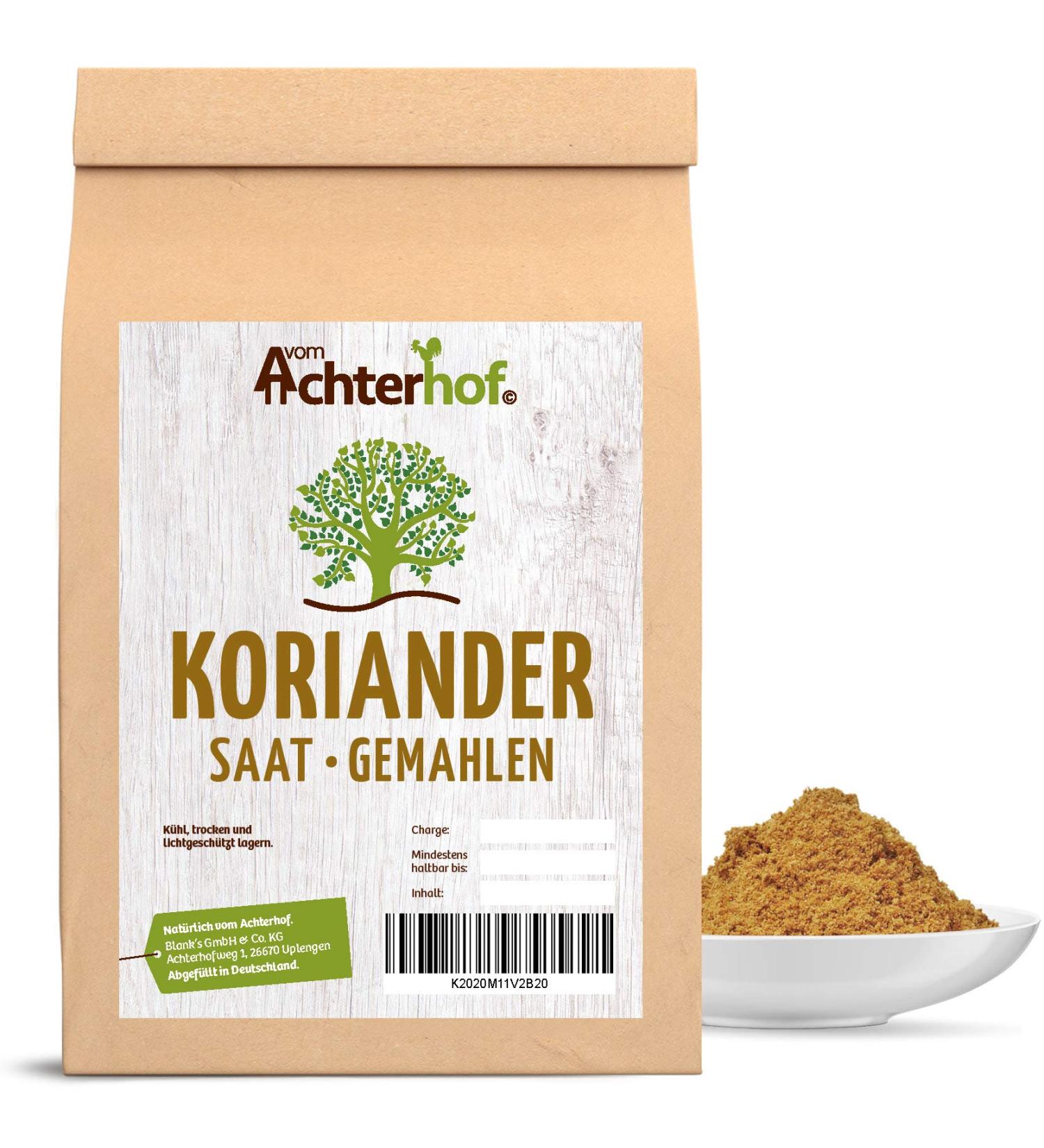 Buy Ground Coriander Powder 100g | Spicy Nutty Flavor | Finely Ground Coriander Seeds | Achterhof | International Shipping - Buy Online on GoSupps.com