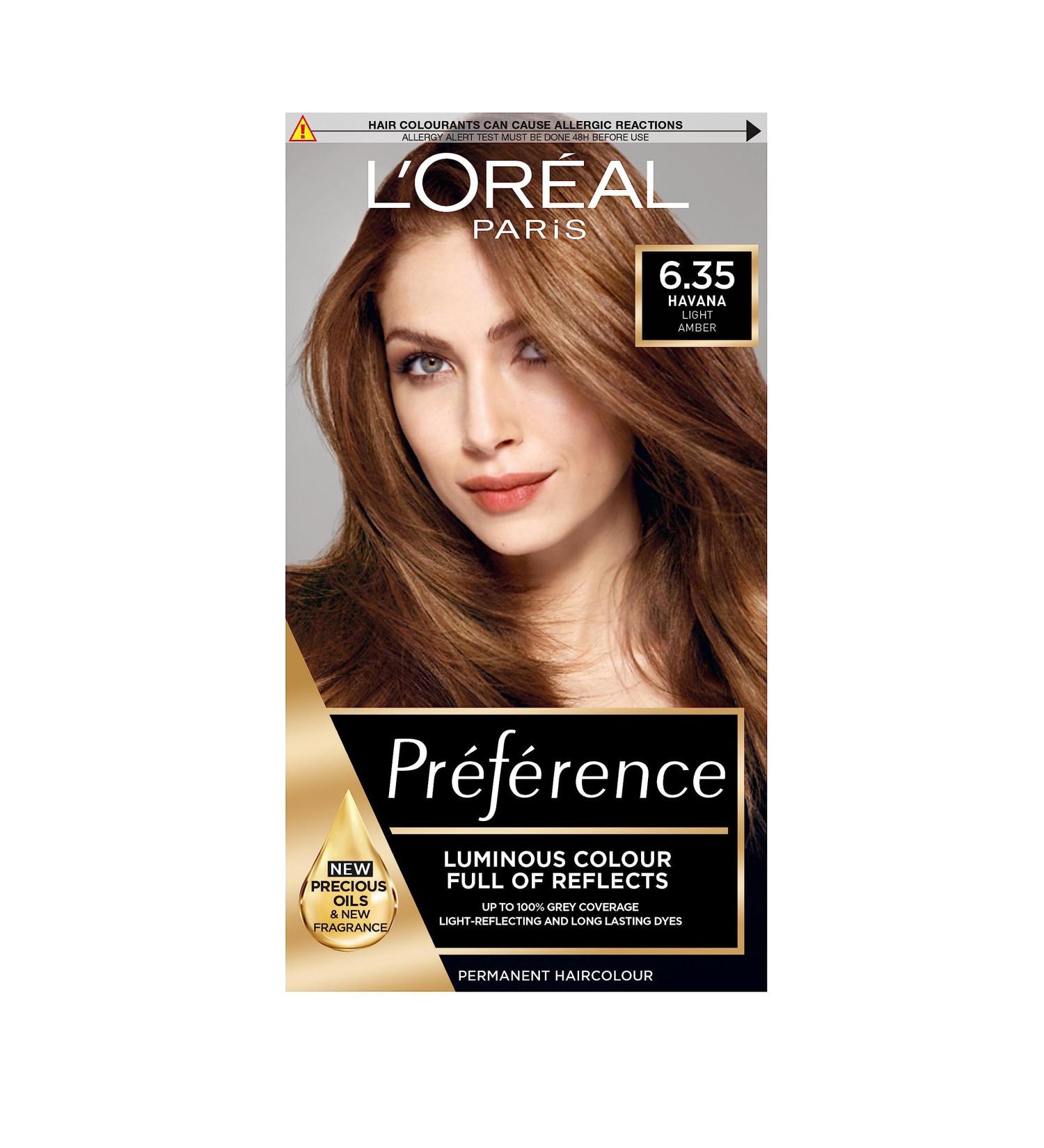 L'Oreal Paris Preference 6.35 Havana Permanent Hair Colour - Long Lasting Luminous Dye - Buy Online on GoSupps.com