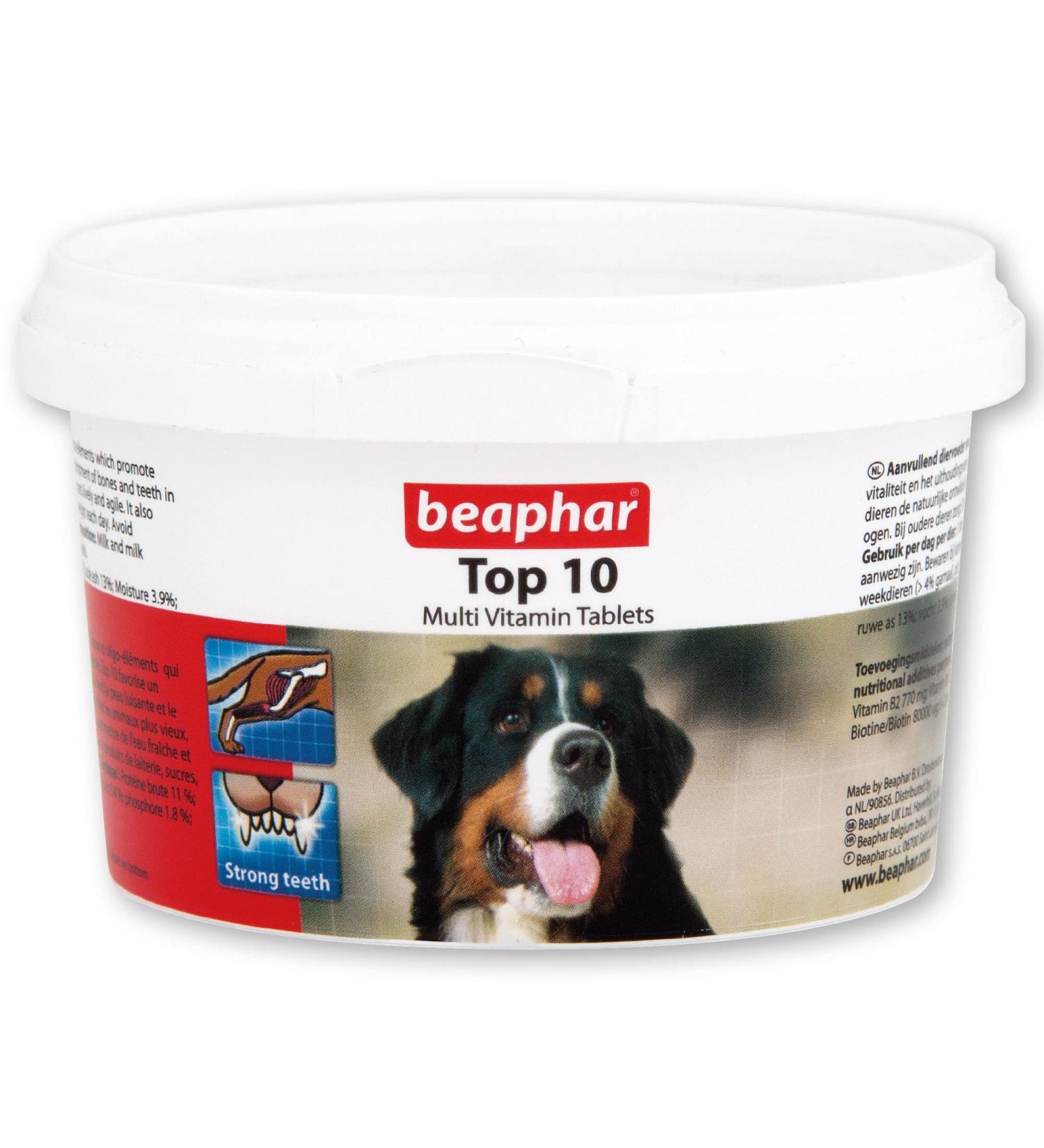 Beaphar Top 10 Vitamin Tablets for Dogs 180-Count - Buy Online on GoSupps.com