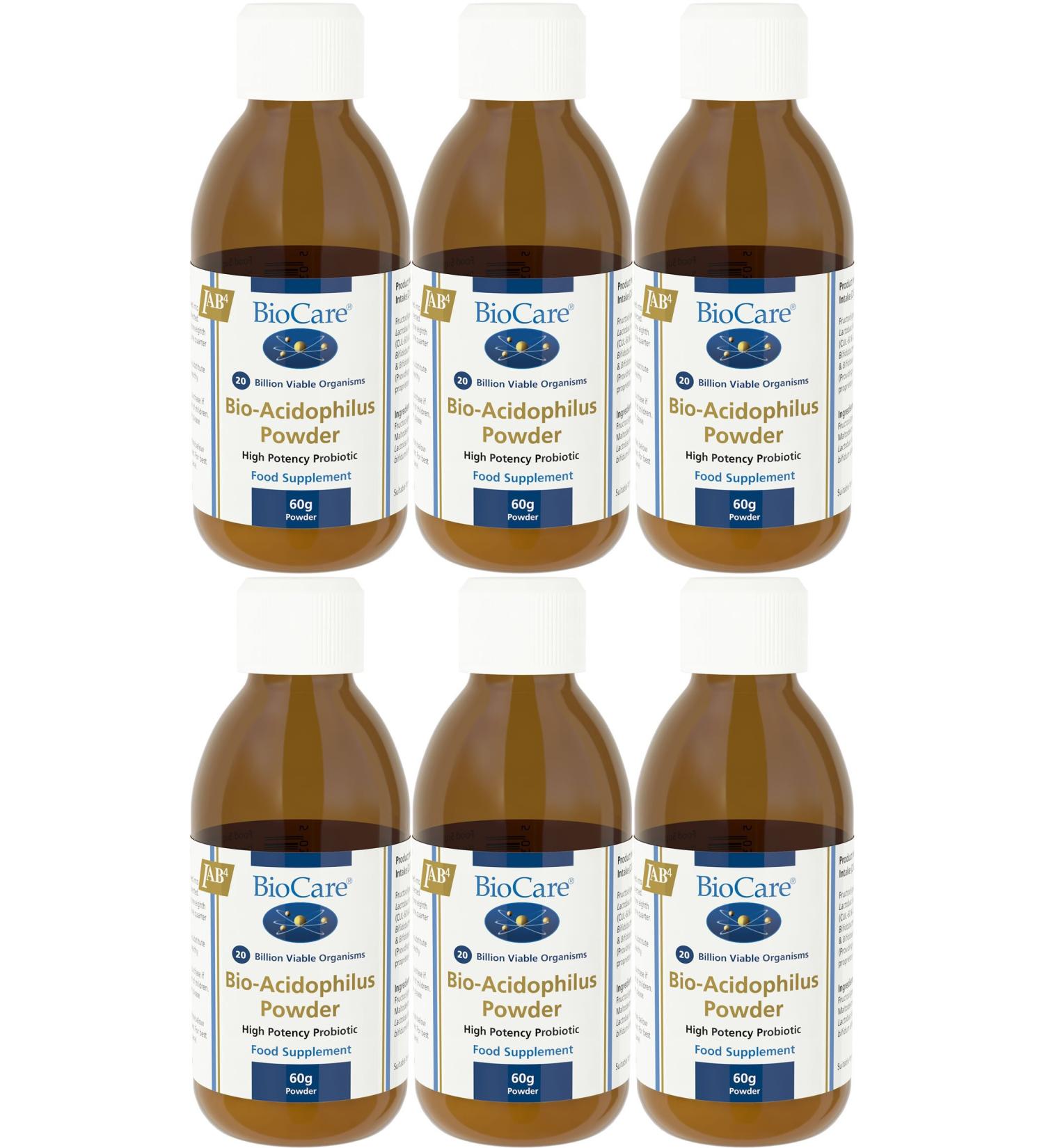 (6 Pack) - Biocare - BioAcidophilus Powder | 60g | 6 Pack Bundle