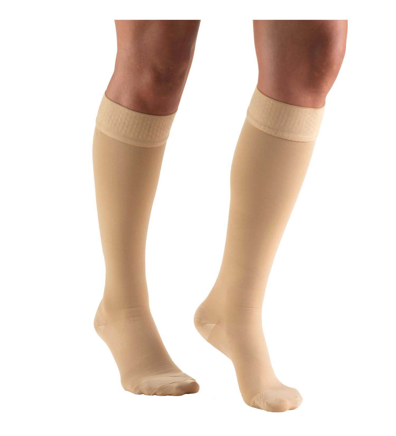 Truform 20-30 mmHg Compression Stockings for Men & Women | Knee High Closed Toe Beige | Small Size (1 Pair - Buy Online on GoSupps.com