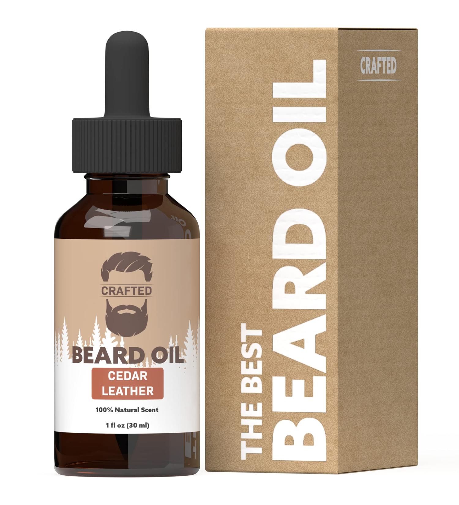 Best Unscented Beard Oil for Men | All-Natural Cedar Leather Beard & Mustache Conditioner | Quick Absorption Made in USA - Buy Online on GoSupps.com