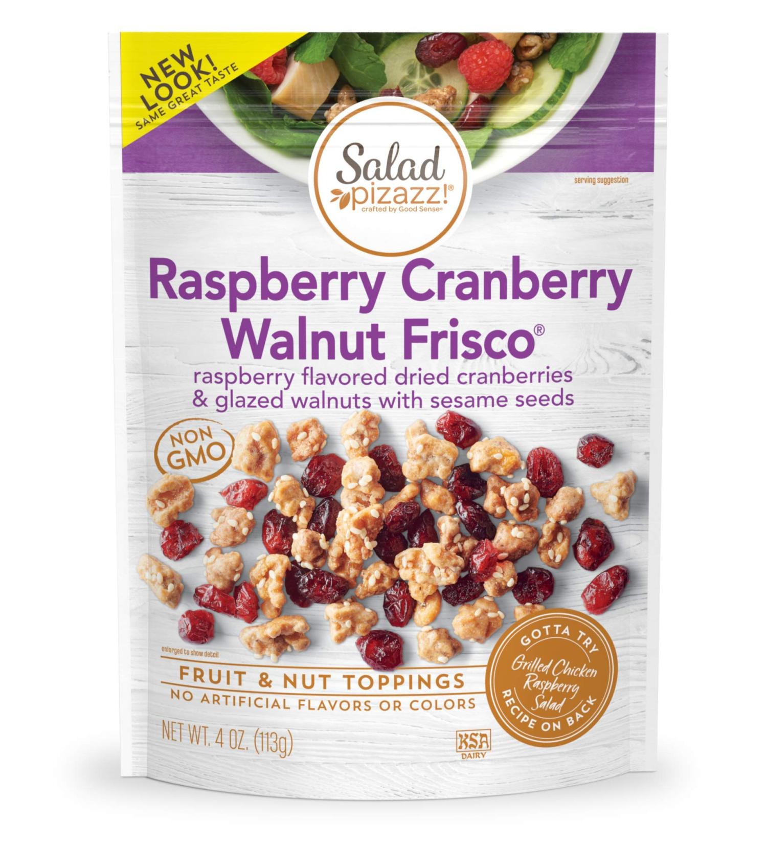 SALAD PIZAZZ Raspberry Cranberry Walnut Frisco Salad Toppers 4 Oz (Pack of 6) - Non-GMO - Buy Online on GoSupps.com