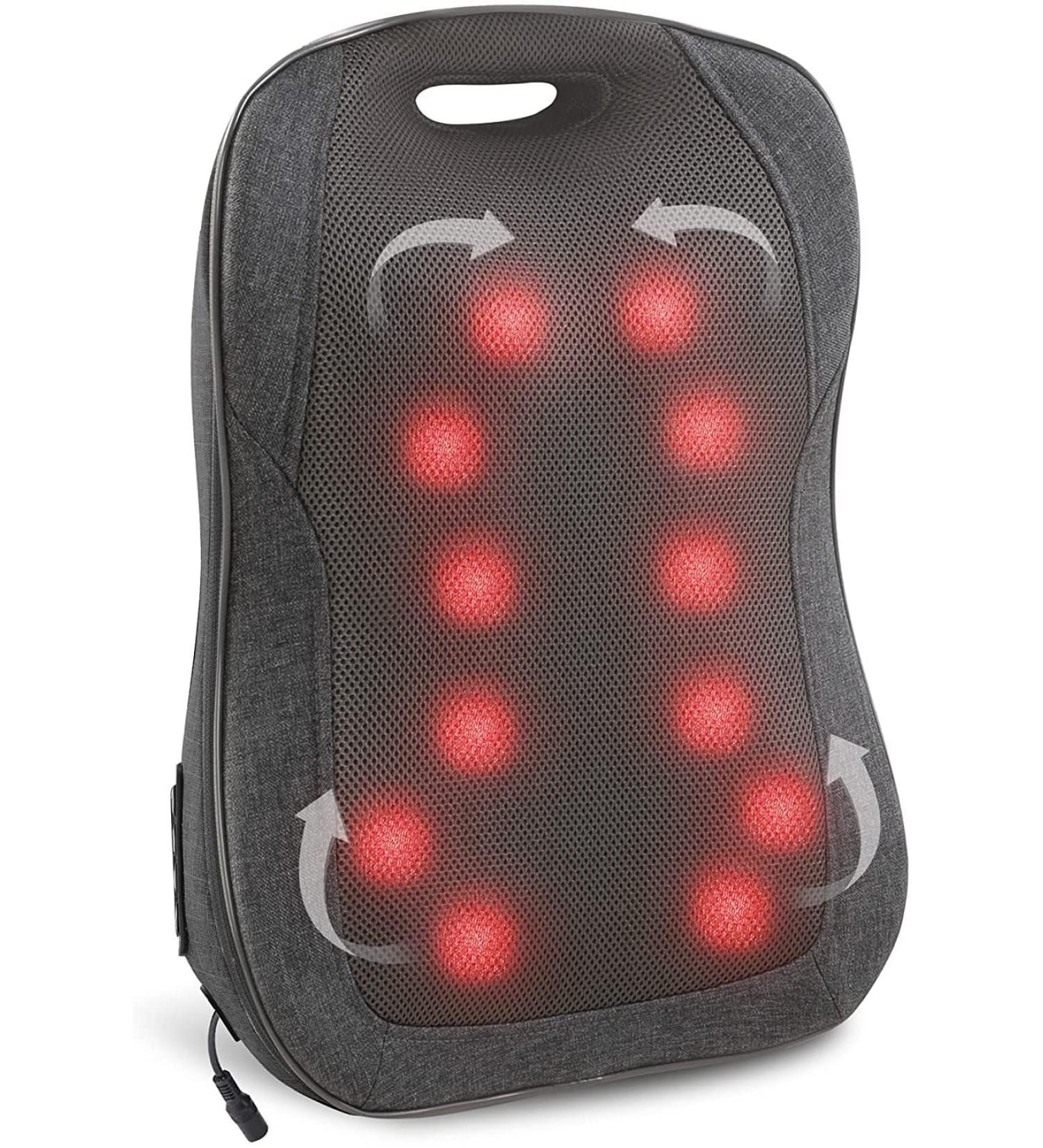 Comfier Shiatsu Back Massager with Heat | Heated Massage Chair Pad for Back, Lumbar, and Legs | Portable and Easy to Carry | Perfect Gift for Dad/Mom | Black - Buy Online on GoSupps.com