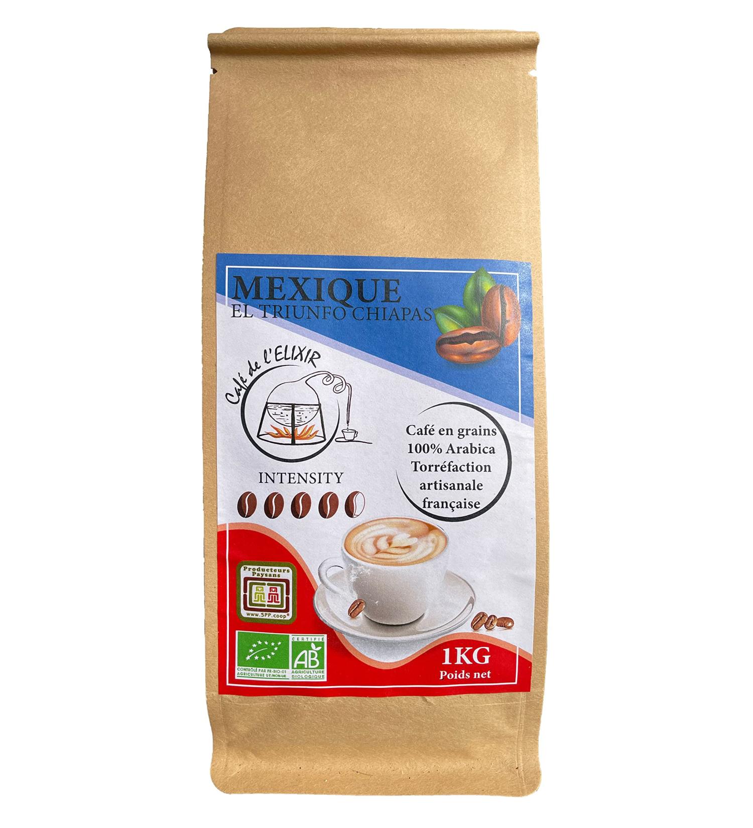 ELIXIR Coffee - MEXICO EL TRIUNFO CHIAPAS ORGANIC beans 1Kg - Buy Online on GoSupps.com
