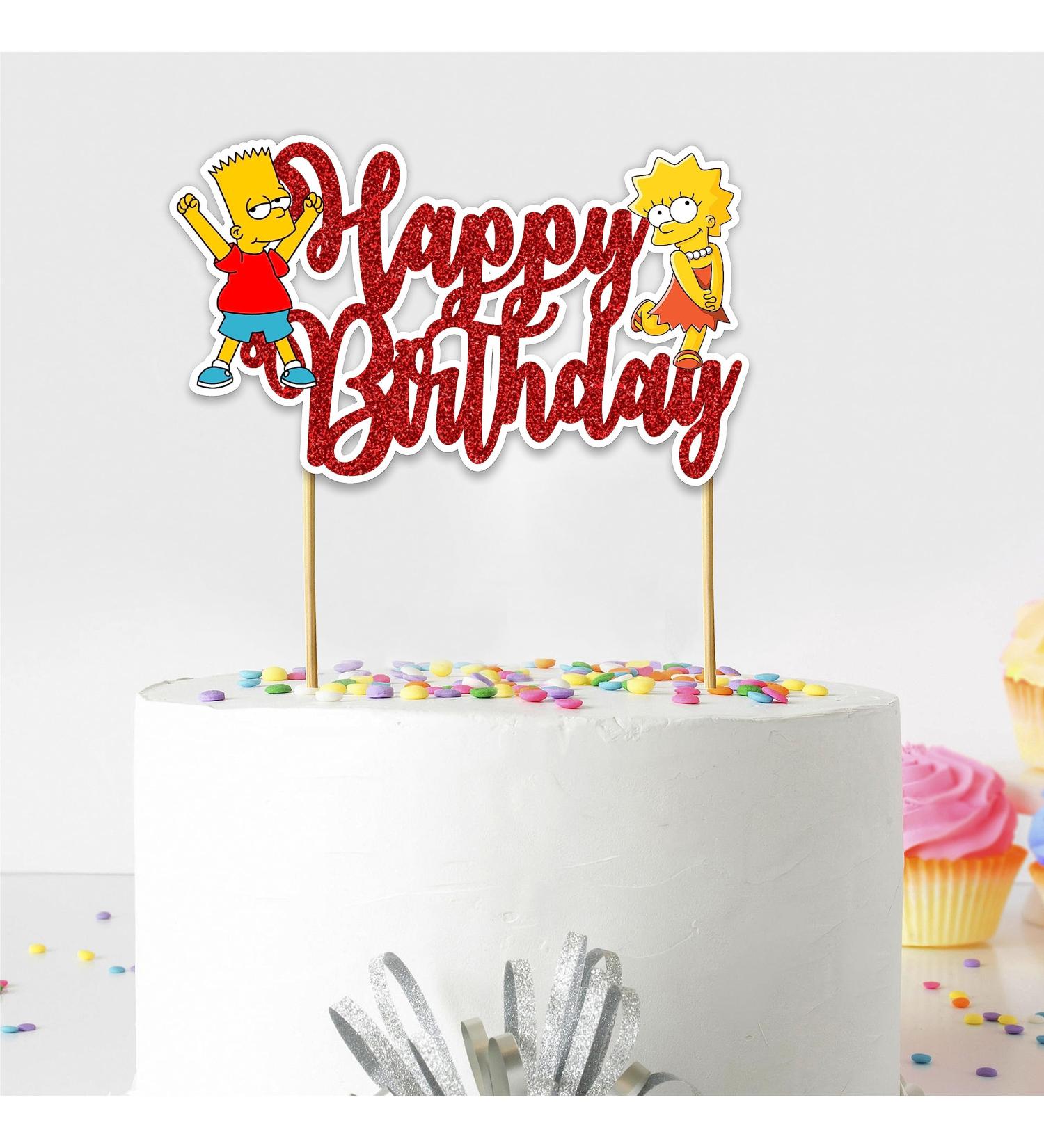 Seyal Brt Simpson Happy Birthday Cake Topper - Buy Online on GoSupps.com