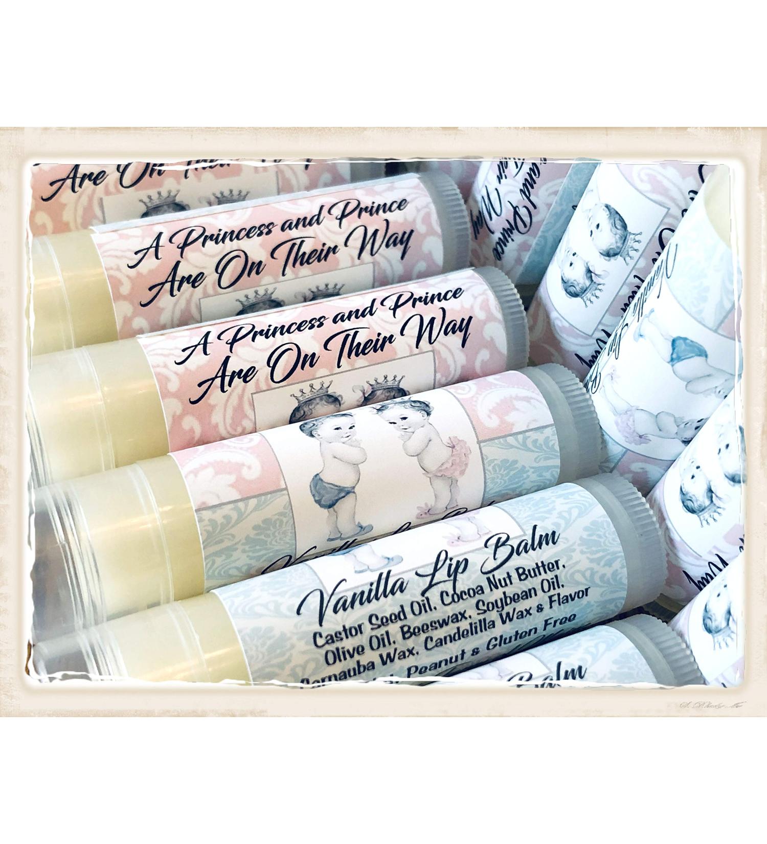 10 Twin Baby Shower Party Favors - Boy Girl Twins Lip Balm - Perfect for Celebrations - Buy Online on GoSupps.com