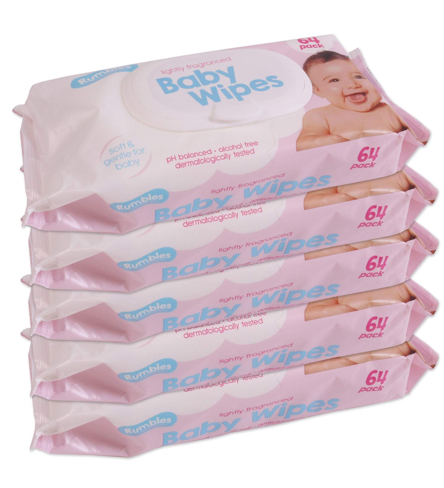 320x Lightly Scented Baby Wipes | Alcohol-Free & Fragranced | Gentle Skin Cleansing for Newborns | Nappy Changing Hygiene - Buy Online on GoSupps.com