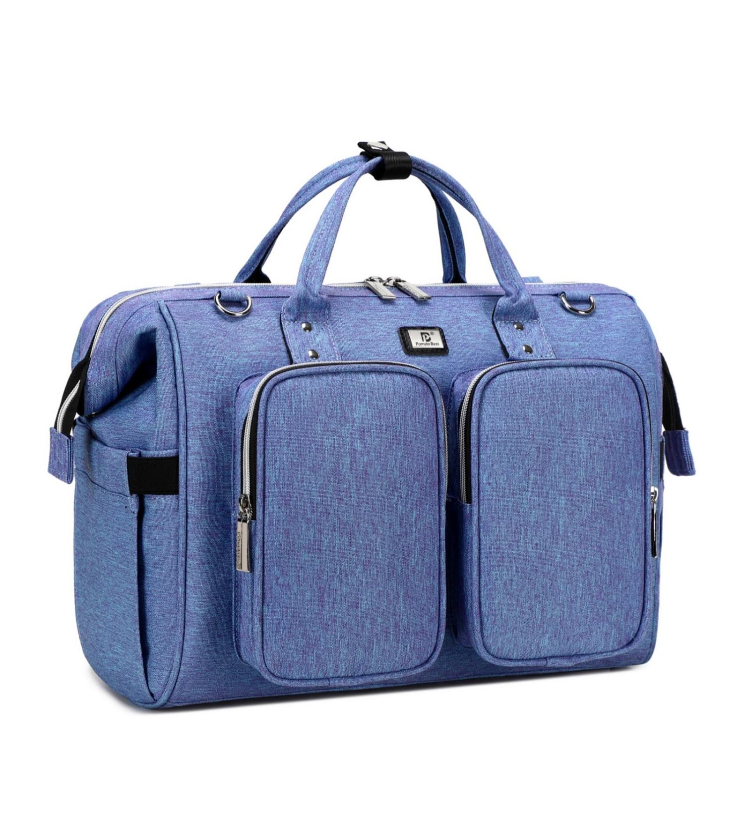 Pomelo Waterproof Diaper Bag with Stroller Hooks & Adjustable Strap | Blue Violet Multifunctional Travel Bag for Baby On-The-Go - Buy Online on GoSupps.com