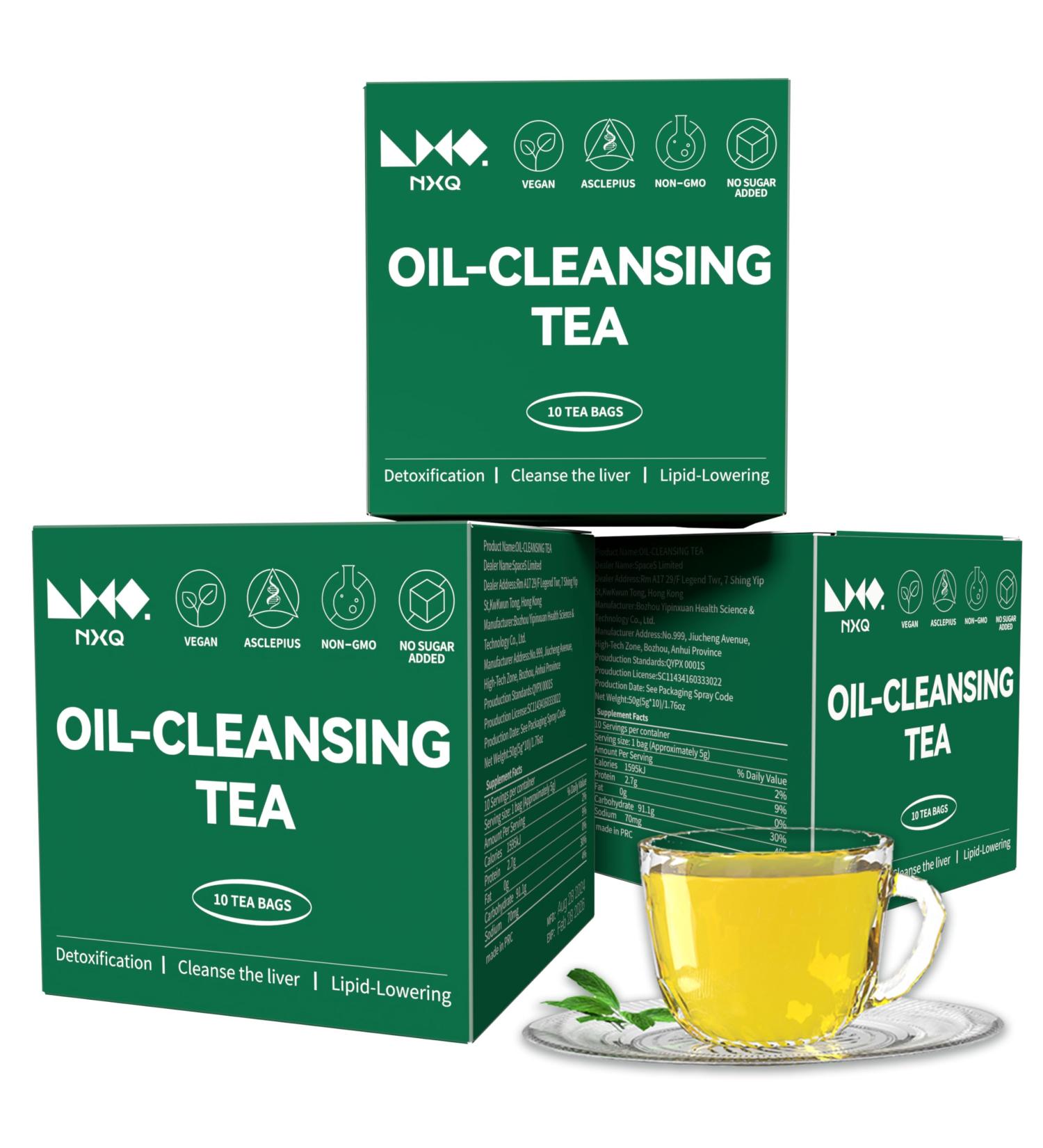NXQ Oil Cleansing Tea: Gentle Colon Support Formula for Digestive Wellness & Gut Health -A Blend of Winter Melon Lotus Leaf Cassia Seed Poria wellness Herbs tea (30 Bags) - Buy Online on GoSupps.com