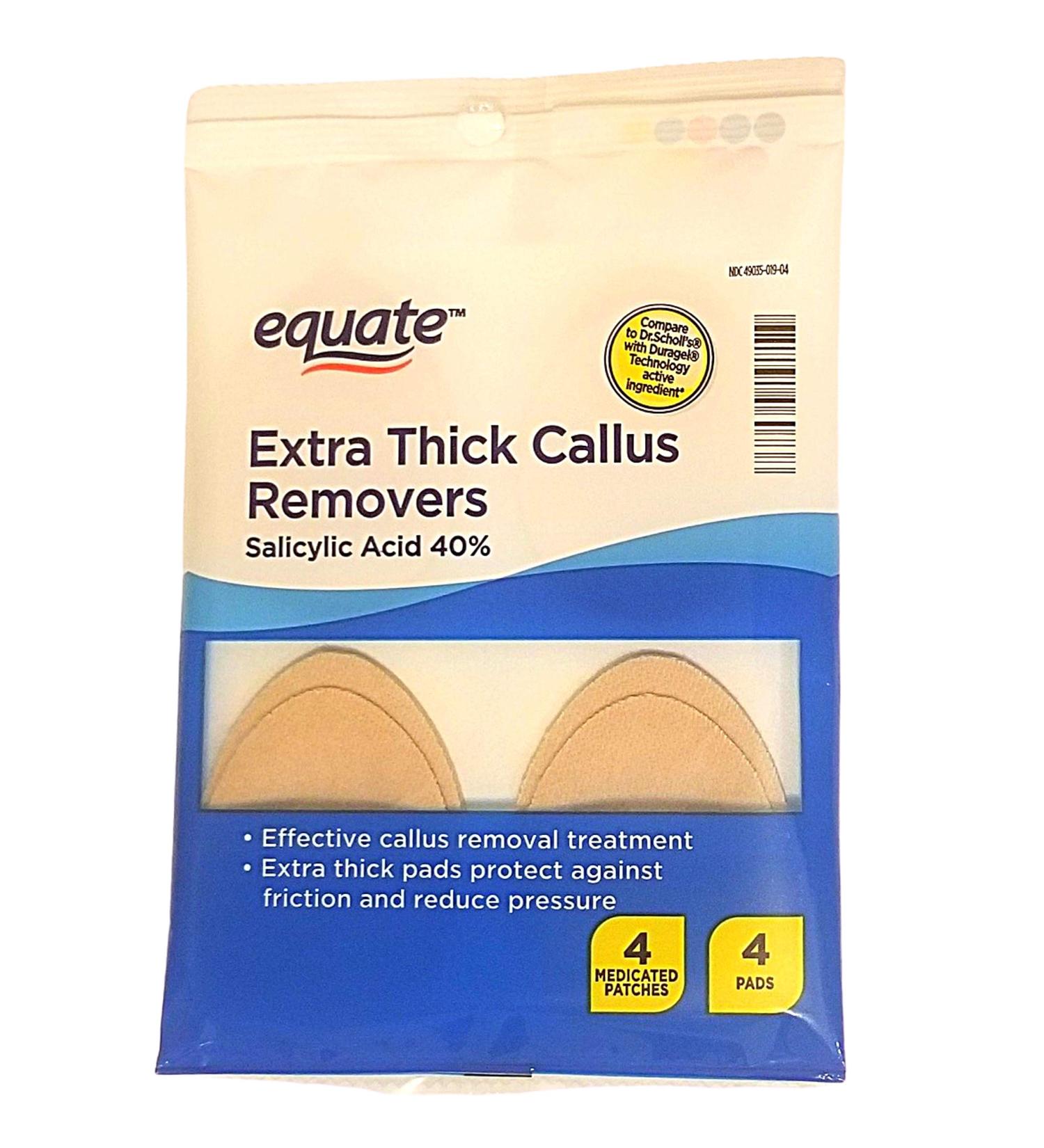 Equate Extra Thick Callus Removers With Salicylic Acid  4 Pads  4 Patches  Compare to Dr. Scholl's