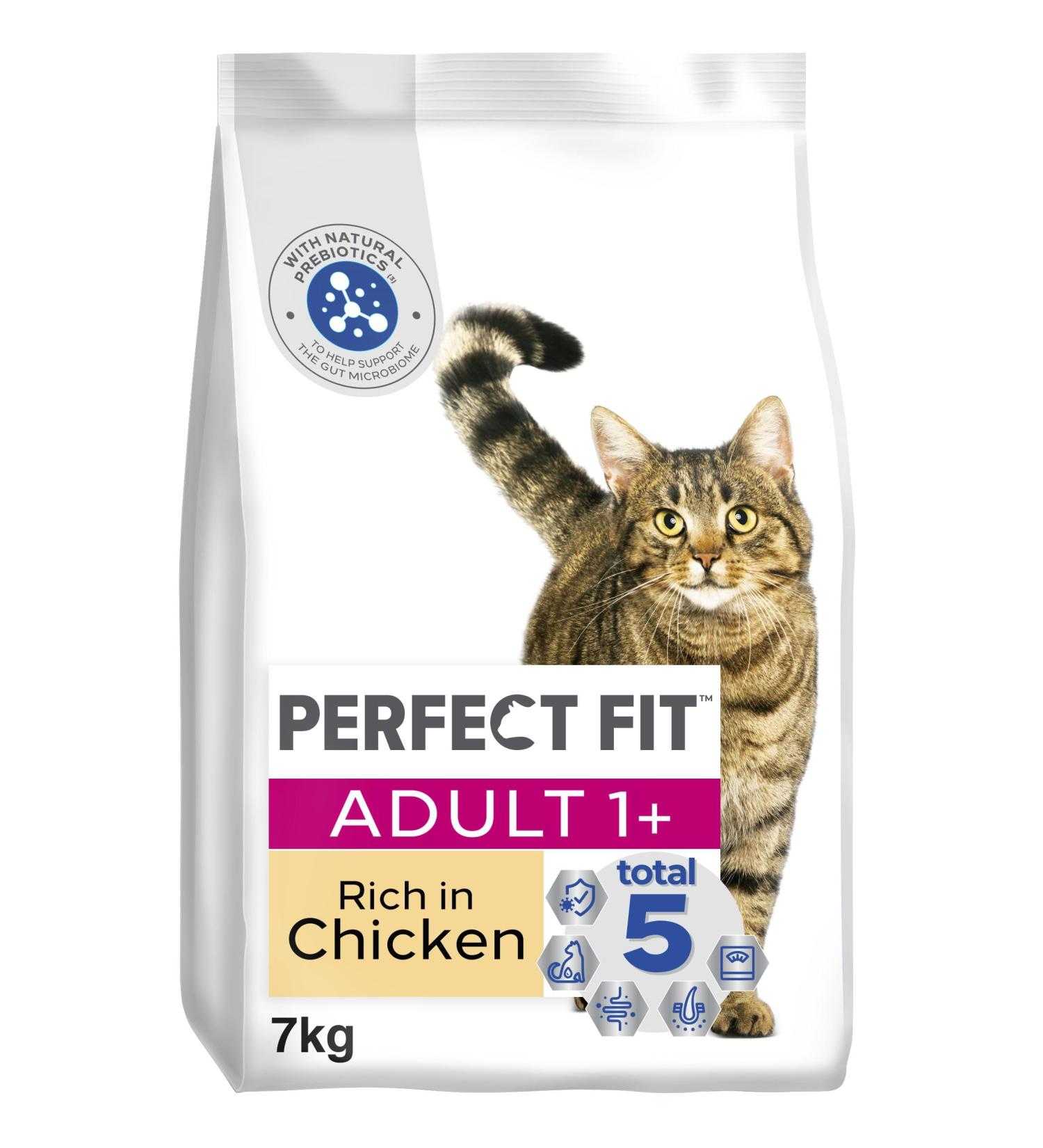 PERFECT FIT Cat Complete Dry Adult 1+ Chicken 7kg Chicken 7 kg (Pack of 1) - Buy Online on GoSupps.com