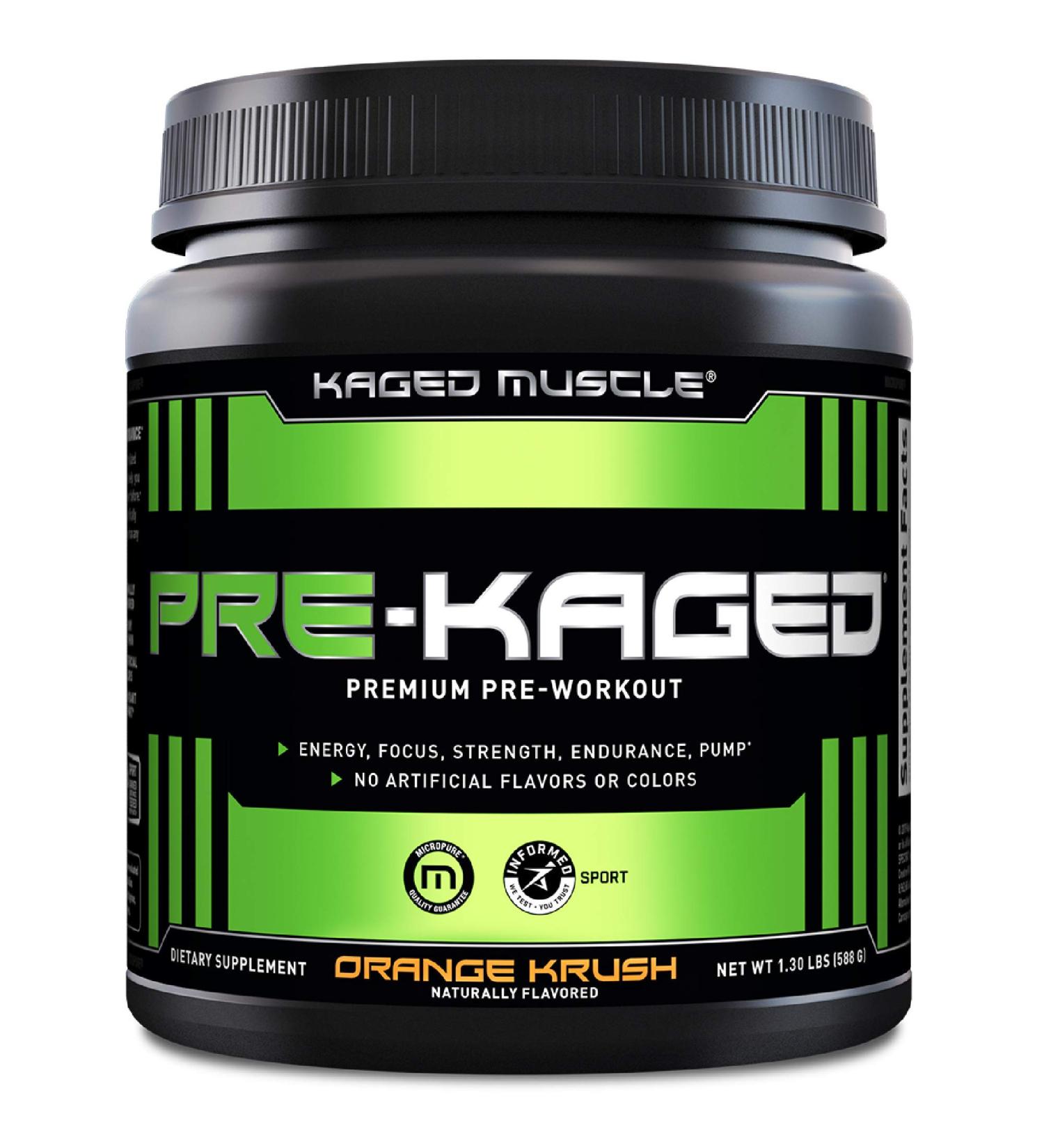 Buy Kaged Muscle PRE-KAGED Orange Krush 1.3 lbs | Premium Pre-Workout Energy Supplement - Buy Online on GoSupps.com