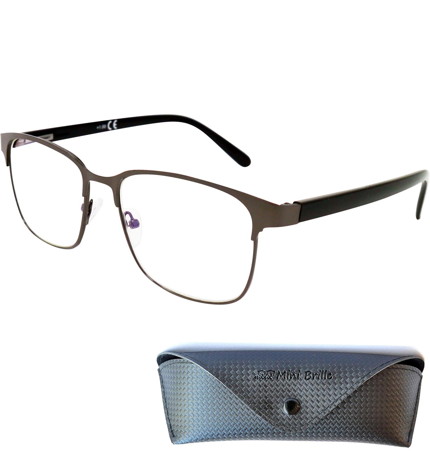 Vintage Mini Blue Light Filter Glasses for Men & Women | 1.5 Diopters | Free Case & Metal Frame - Buy Online on GoSupps.com