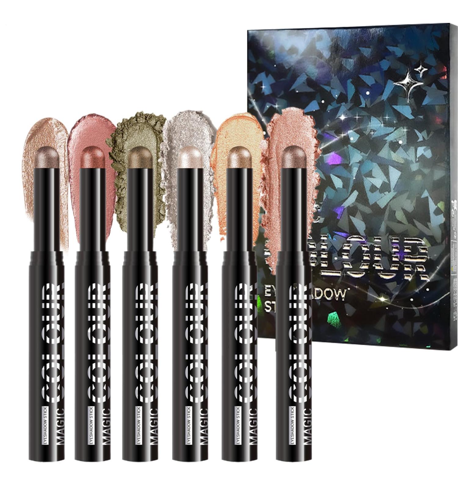  Generisch Set of 6 eyeshadow pencils - Waterproof eyeliner - For everyday use travel parties school events outdoor activities weekend activities - Buy Online on GoSupps.com