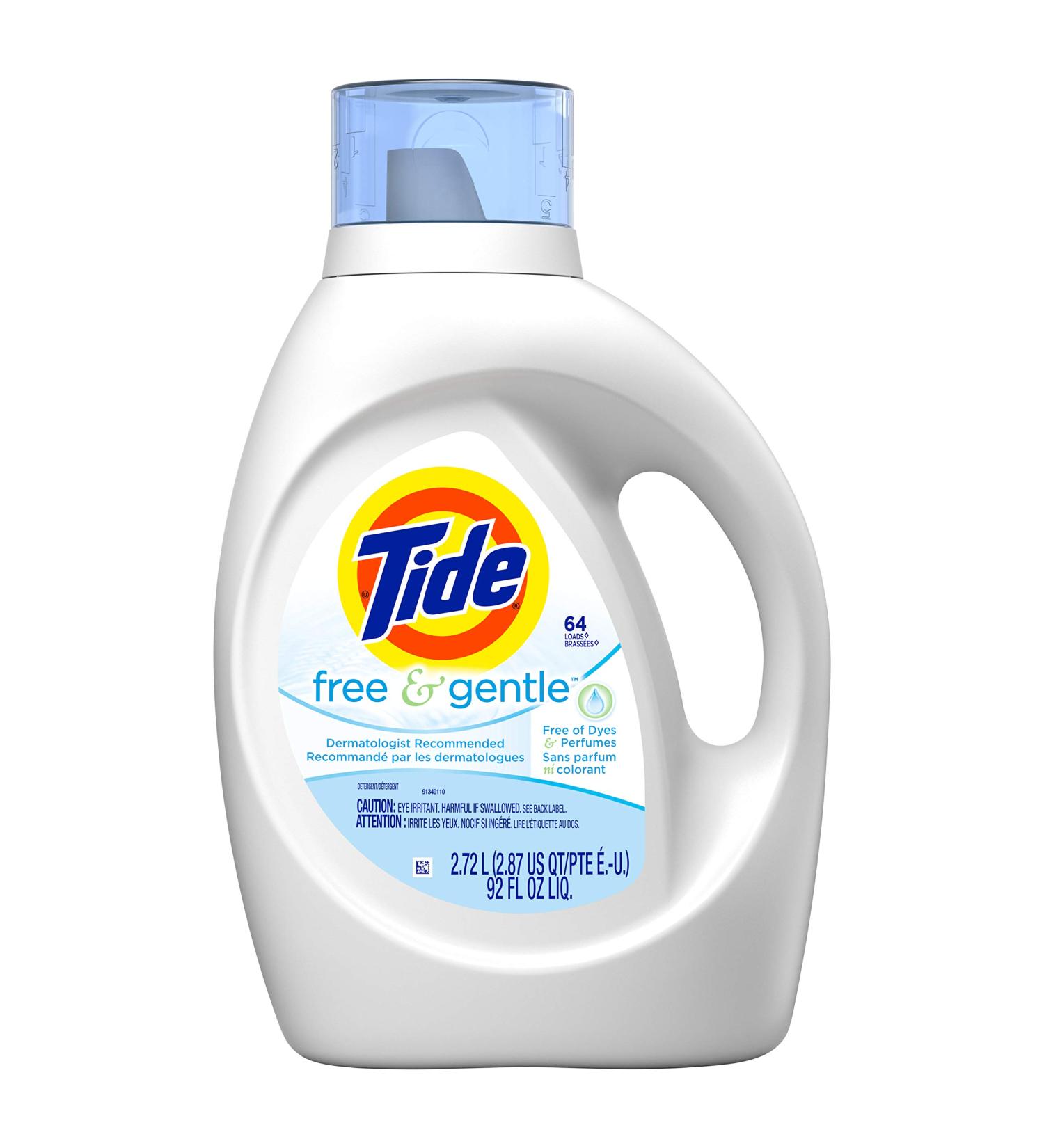 Tide Free & Gentle Liquid Laundry Detergent 64 Loads - Hypoallergenic & Gentle for Sensitive Skin | Buy Internationally - Buy Online on GoSupps.com