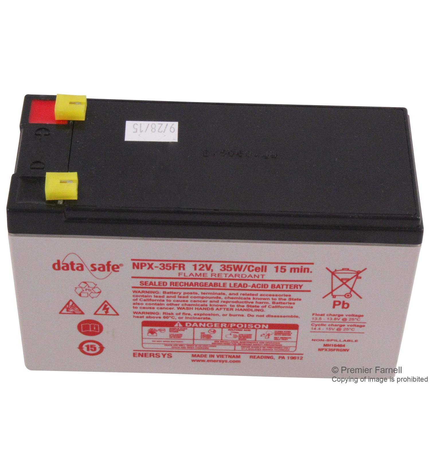 Enersys NPX-35FR 12V 8Ah F1 Compatible Sealed Lead Acid Replacement Battery by UPSBatteryCenter