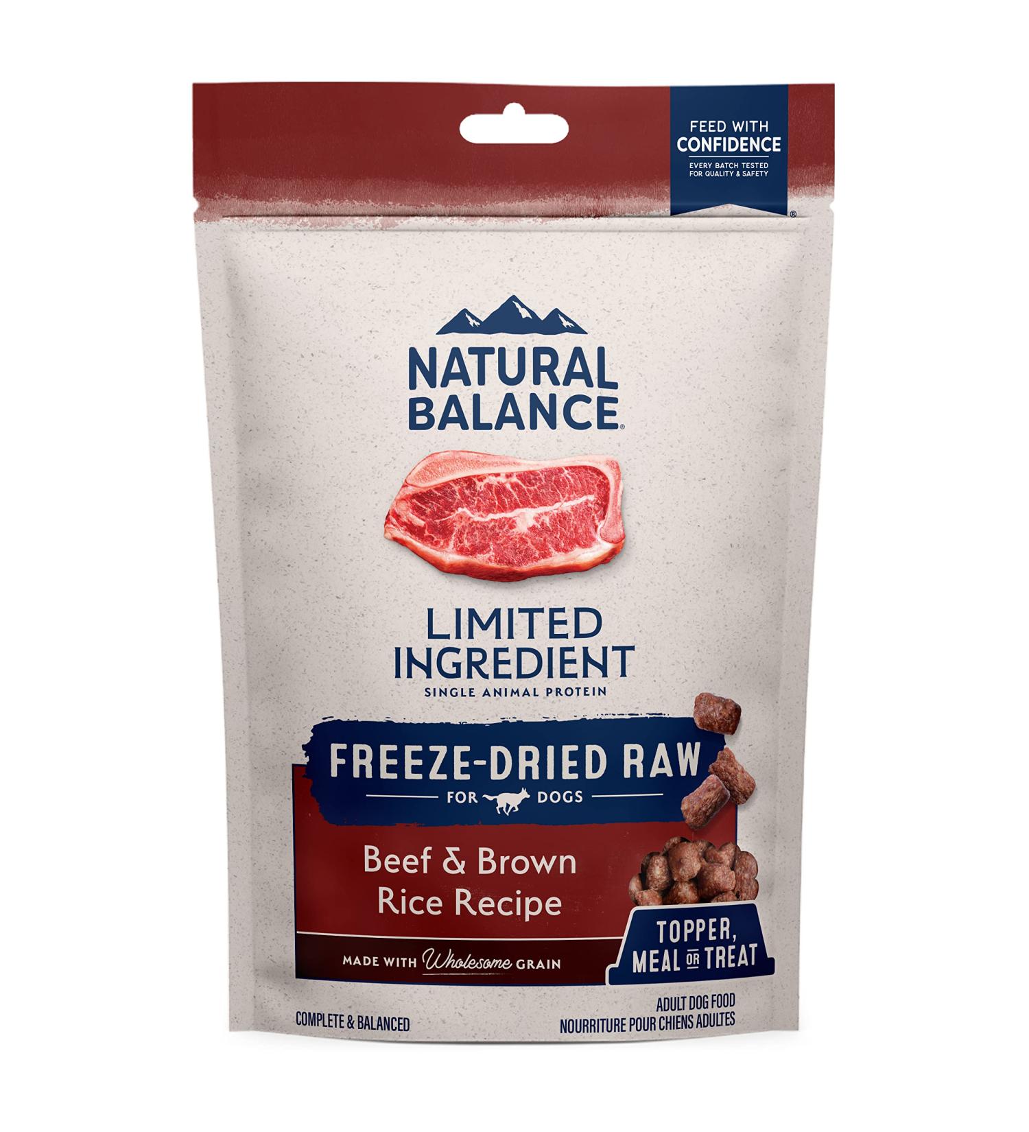 Natural Balance Limited Ingredient Freeze-Dried Raw Dog Food - Beef & Brown Rice 13 oz - Buy Online on GoSupps.com