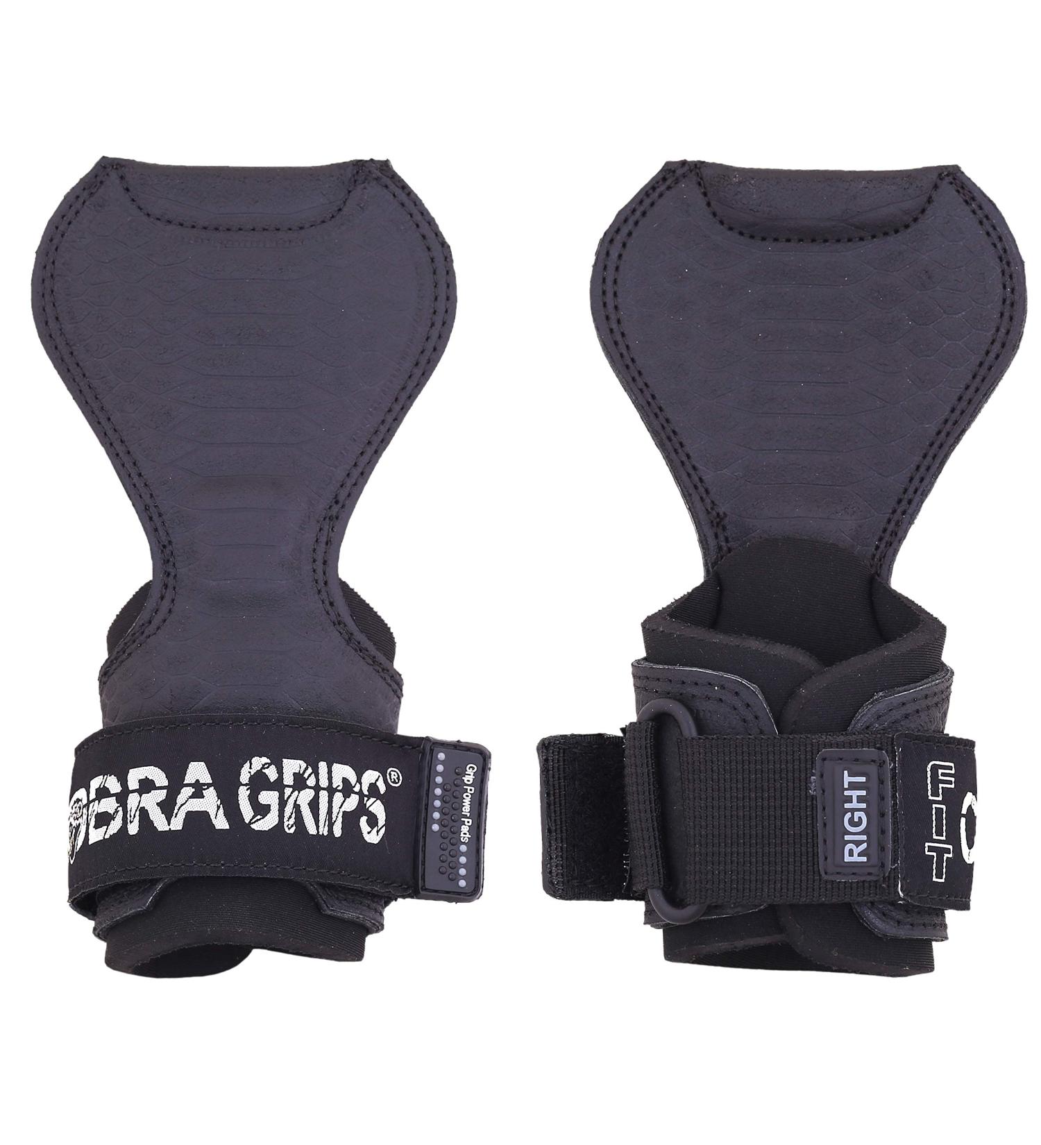 Cobra Grips PRO: Heavy Duty Weight Lifting Gloves with Neoprene Padding and Wrist Support - Black Leather - Buy Online on GoSupps.com
