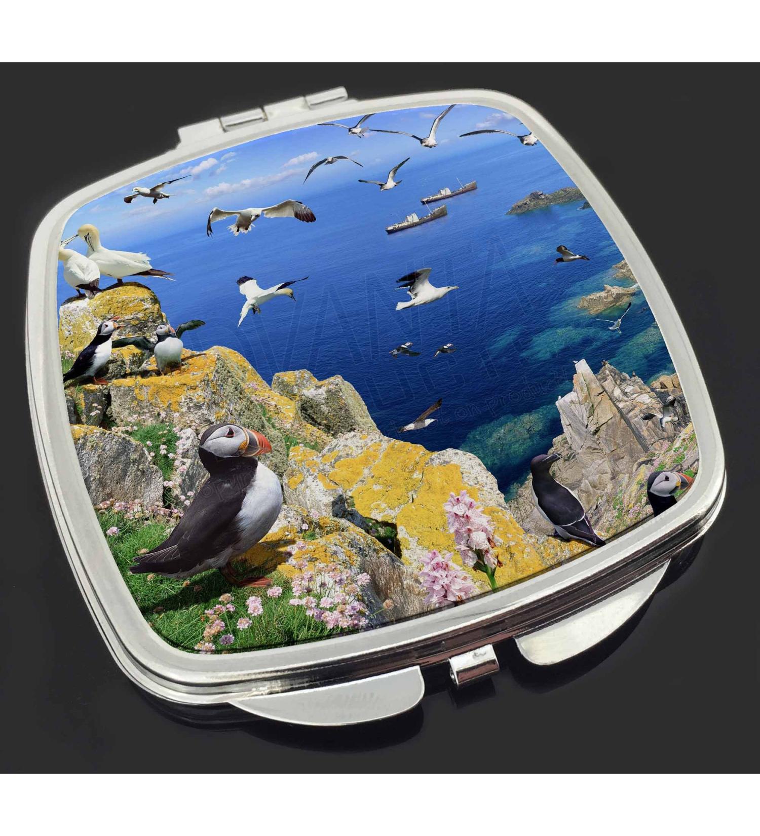 Advanta Group Puffins and Sea Bird Montage Make-Up Compact Mirror - Buy Online on GoSupps.com