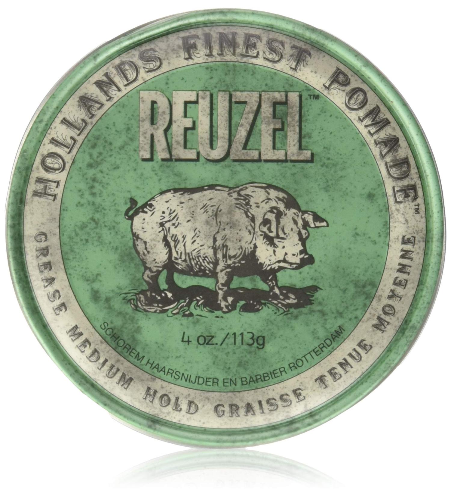 REUZEL Pomade Green Grease - Medium Hold Peppermint 113g | International Shipping Available - Buy Online on GoSupps.com