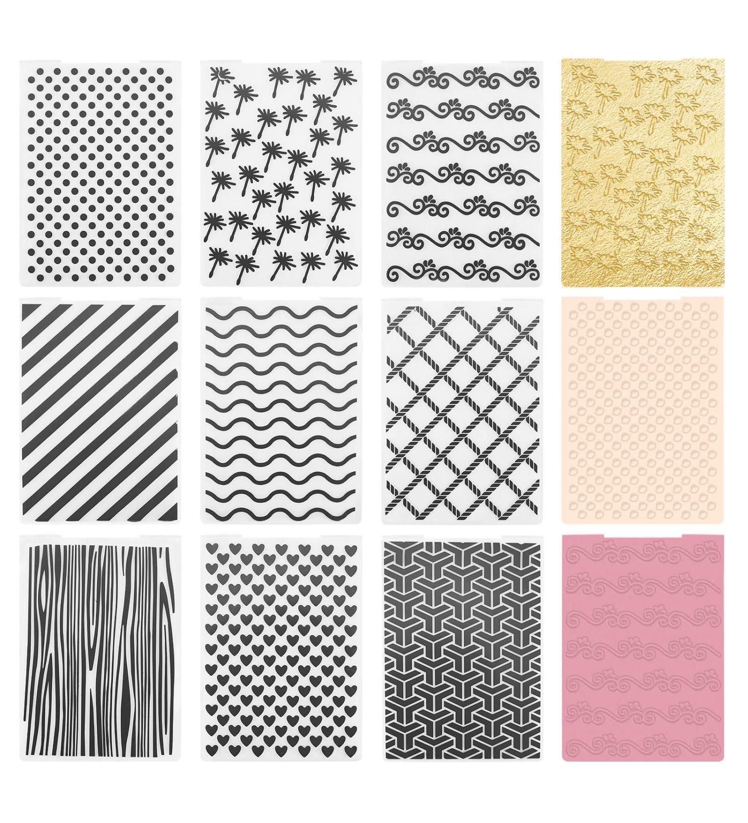 Globleland Plastic Embossing Folders - DIY Craft Template for Handcraft Photo Album Decoration - 5.83 x 4.13 Inches - Mixed 1 - Buy Online on GoSupps.com