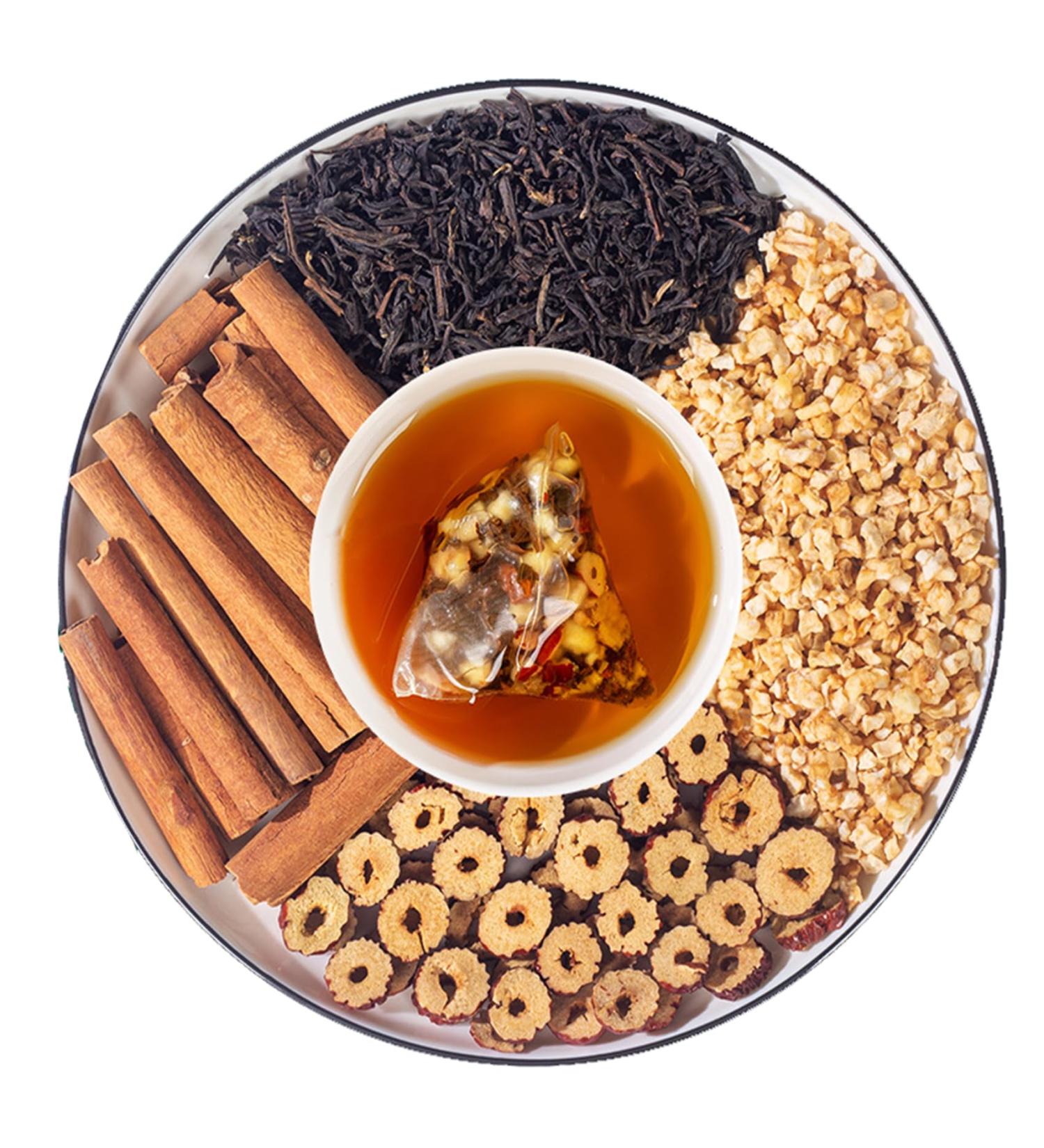 Apple Cinnamon Tea Bags (6g x20bags) 120g Pyramid Tea Bag Flavored Black Tea Leaf Tea - Buy Online on GoSupps.com