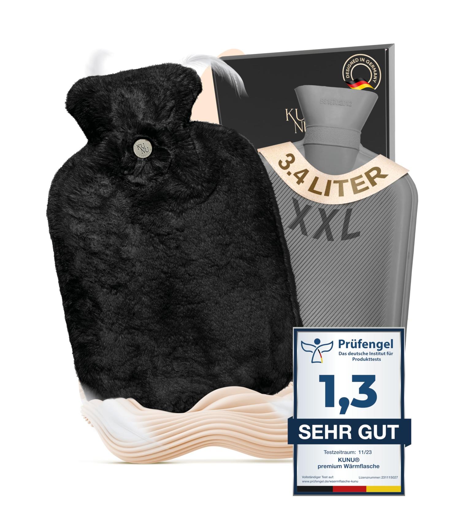 Kunu XXL 3.4L Hot Water Bottle | Fluffy Leak-Proof & Gift-Ready | Perfect for Adults & Kids - Buy Online on GoSupps.com
