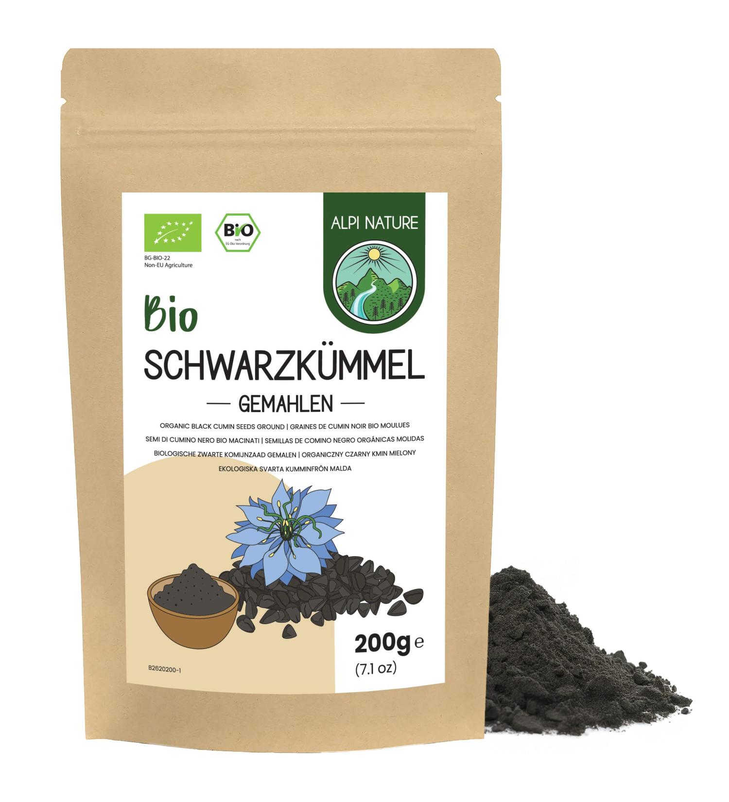 Alpi Nature Cumin Graines Noir BIO Moulues 200g Poudre de Cumin Noir pour la Cuisine et la P tisserie - Buy Online on GoSupps.com