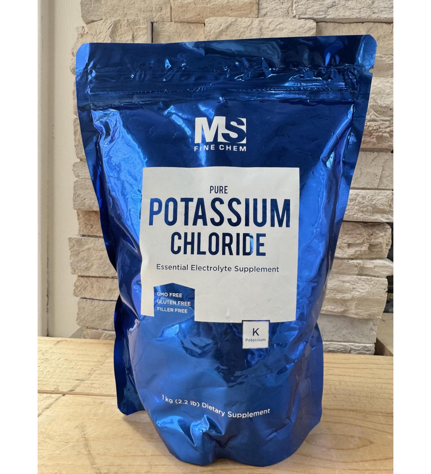 Potassium Chloride Powder 1 KG/2.2lb(35 Ounce) | Salt Substitute & Essential Hydration Electrolyte Supplement |Supports Mineral Balance Heart Joint and Immune Health| Filler Free Dissolves Easily - Buy Online on GoSupps.com