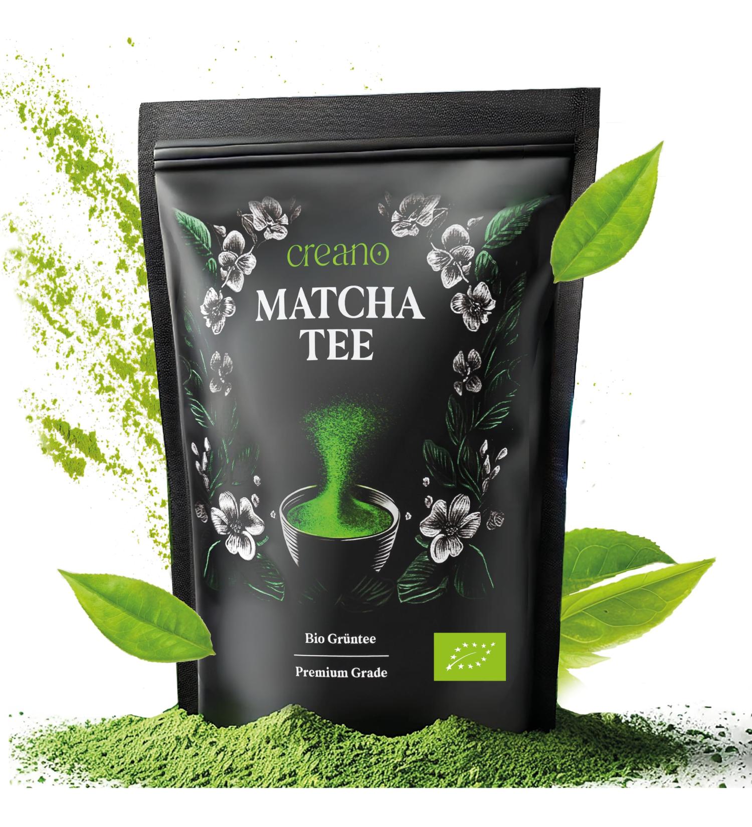 Creano Matcha Bio en Poudre 100 g Th Vert Moulu R colte de Printemps Id al Matcha Latte Smoothies Bubble Tea & Cuisine Qualit Bio Premium Quotidienne* - Buy Online on GoSupps.com