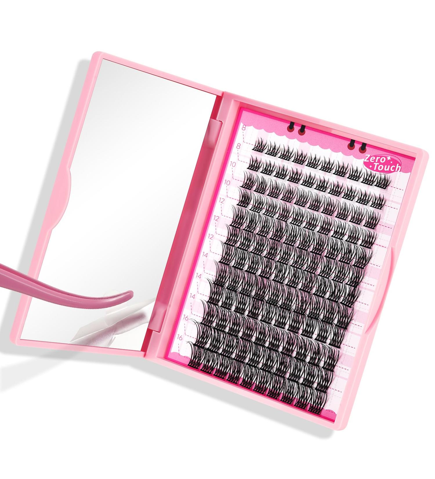 120 Pcs Individual Cluster Lashes DIY Extension - Volume Wispy Lashes - Reusable & Comfortable - Zero Touch (Tufted-D-8-16 Mix) - Buy Online on GoSupps.com