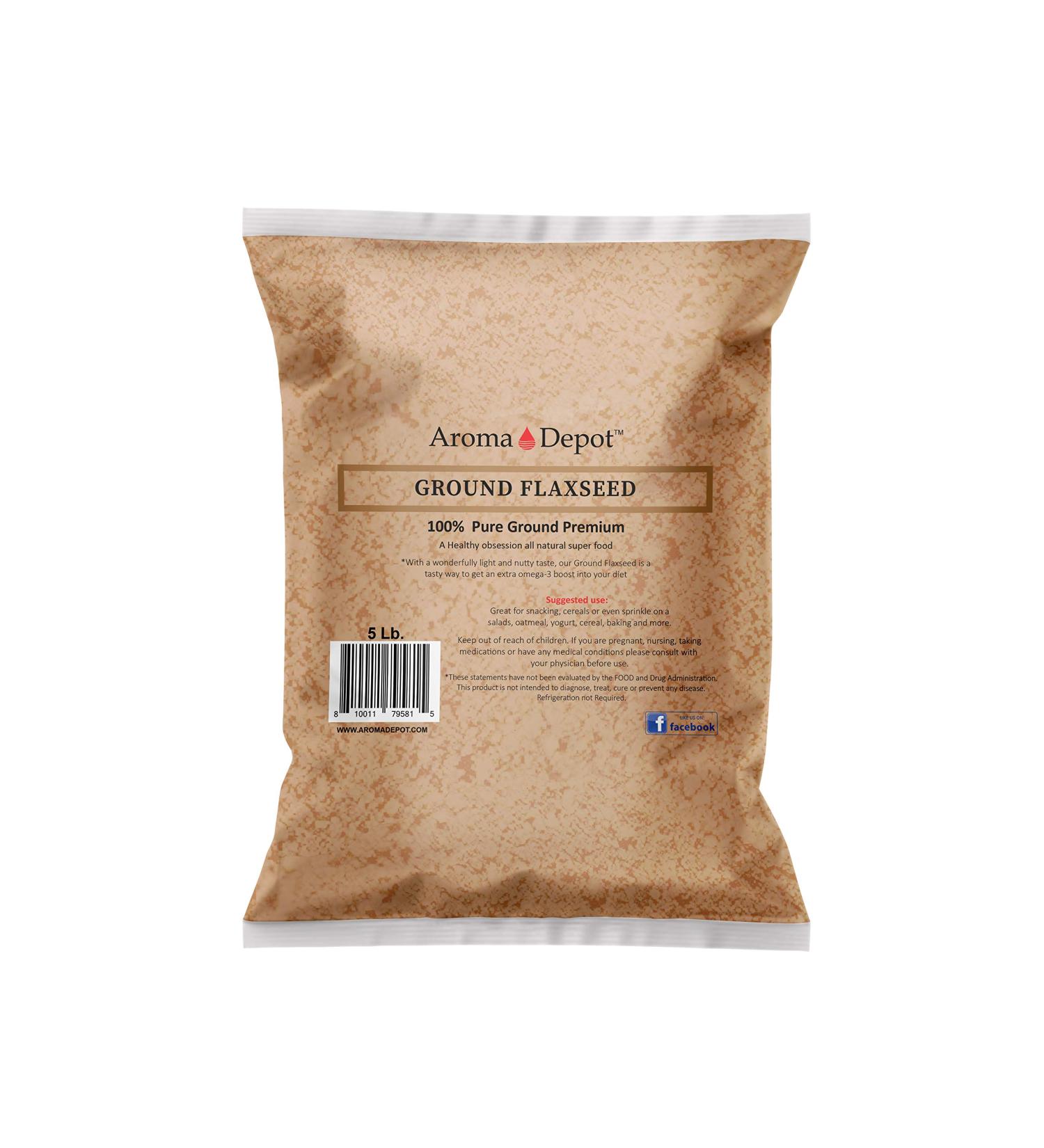5 Lb. Ground Brown Flaxseed Powder | Omega-3 Fats | NON GMO | Gluten-free | 80 oz - Buy Online on GoSupps.com