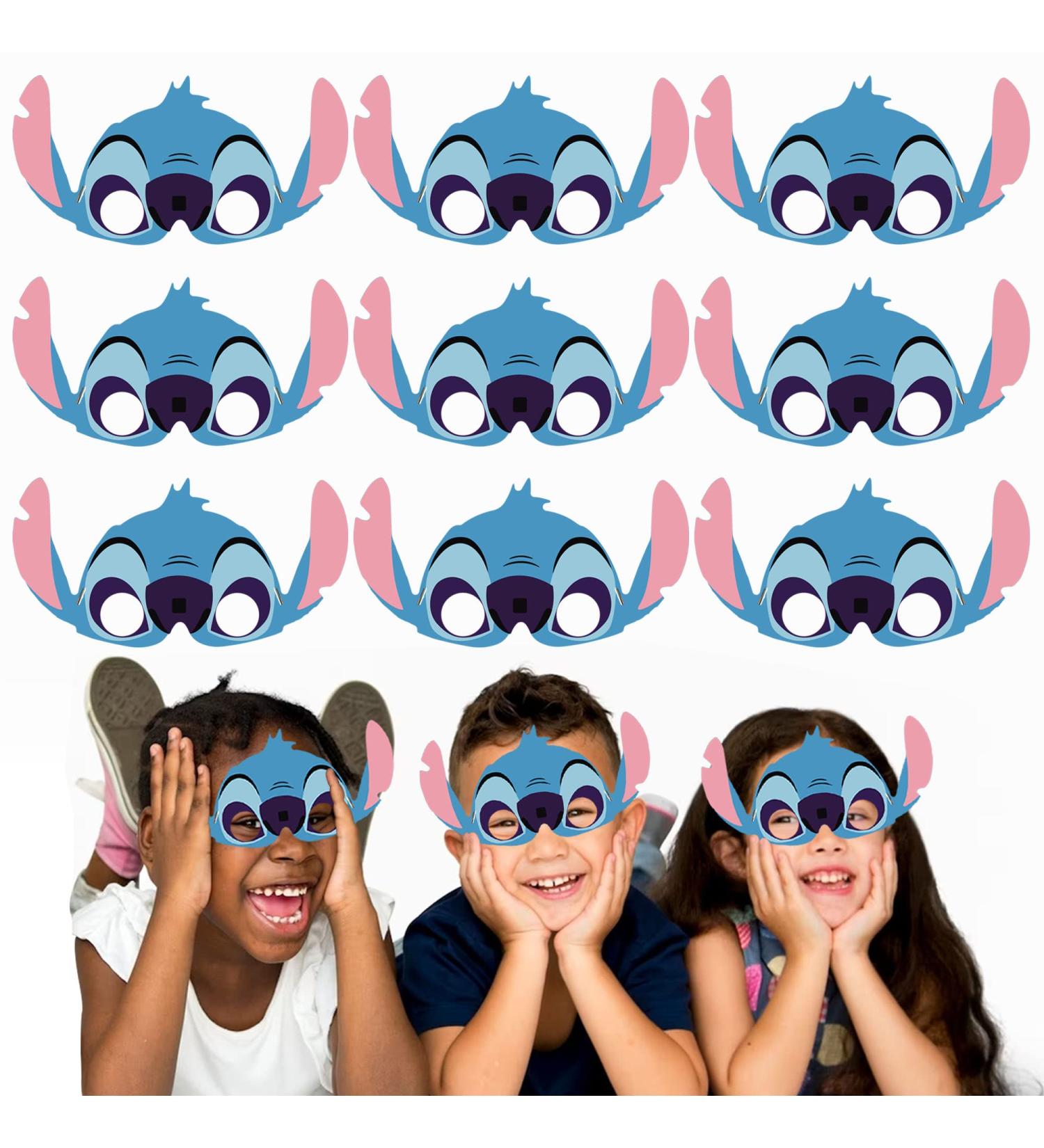 Stitch Birthday Decorations - 12 Pack Paper Masks for Lilo and Stitch Party Supplies - Buy Online on GoSupps.com